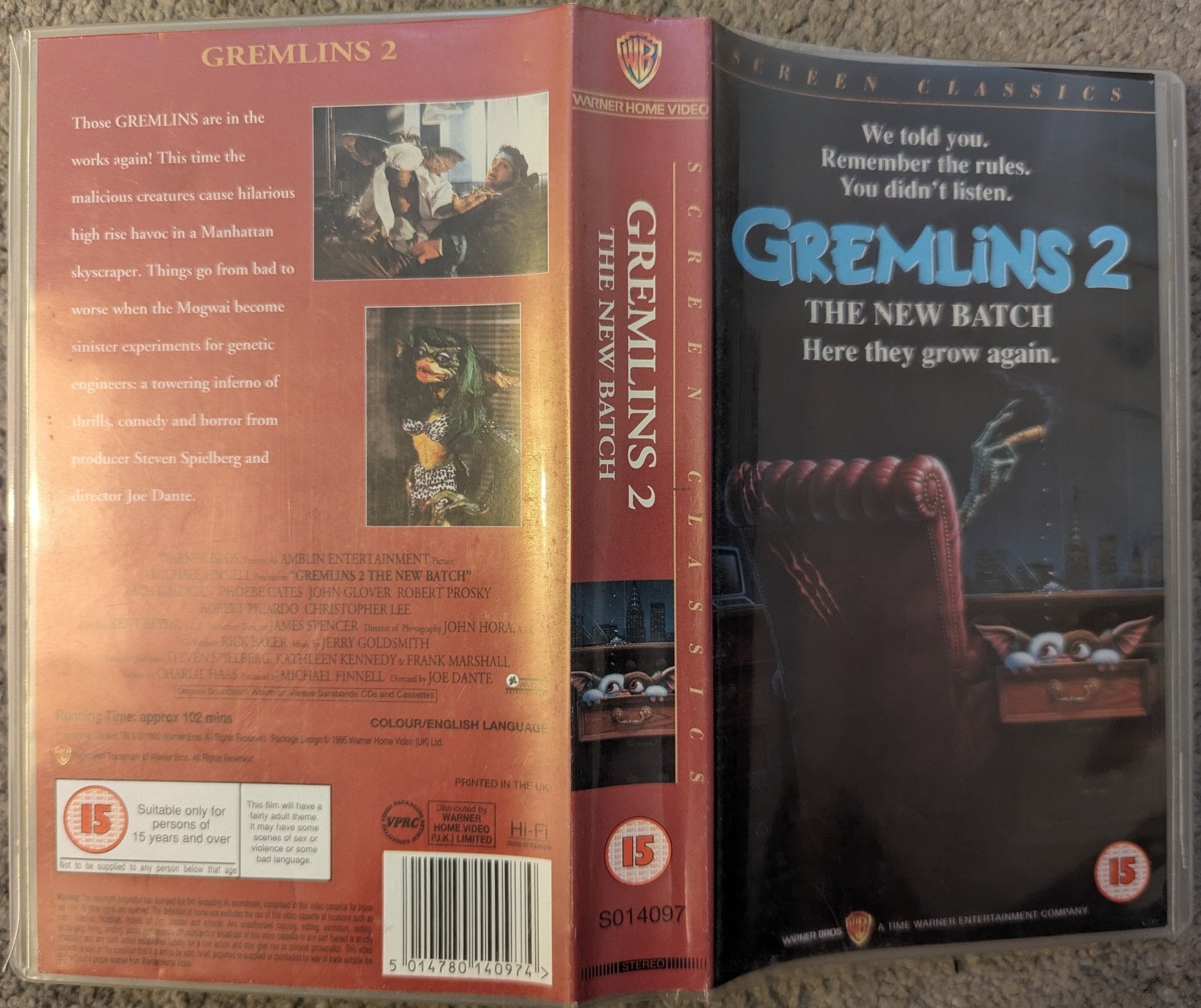 Gremlins 2 The New Batch VHS 1990 on sale New Sealed