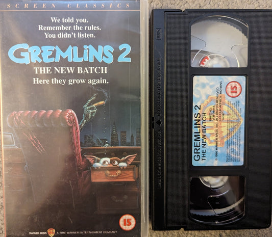 Gremlins 2 The New Batch (1990) VHS Video Screen Classics - Flippin Retro Video Shop