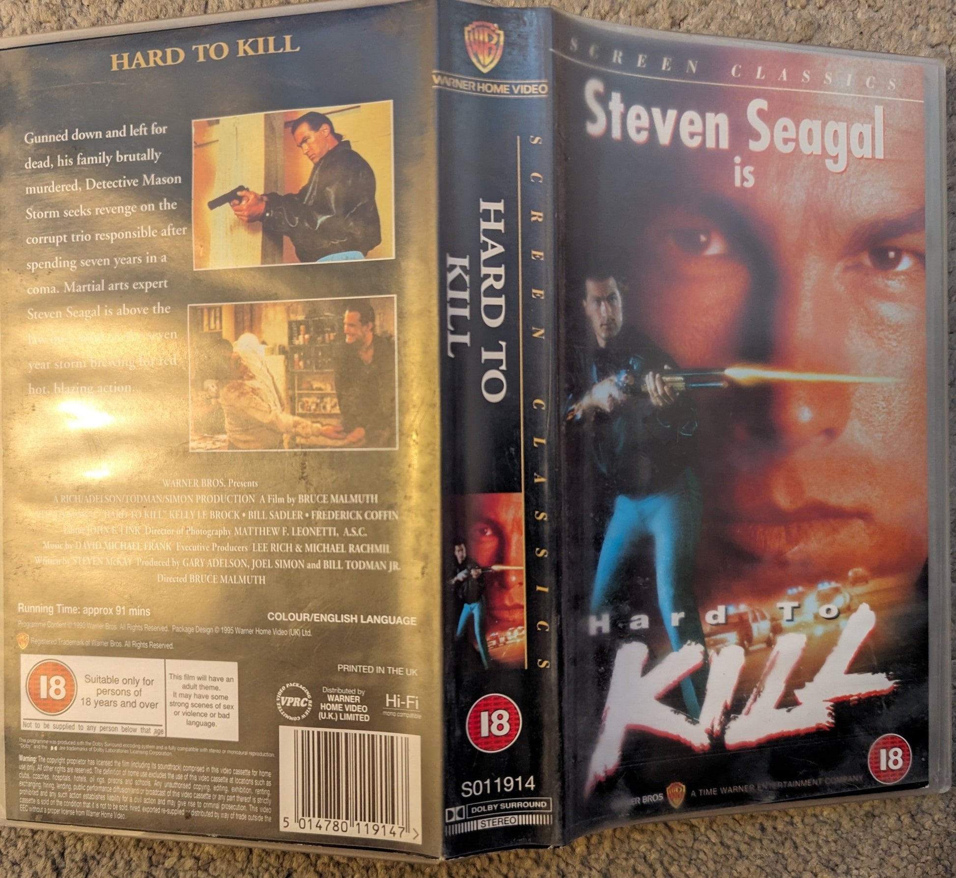 Hard To kill (1990) VHS Video - Flippin Retro Video Shop