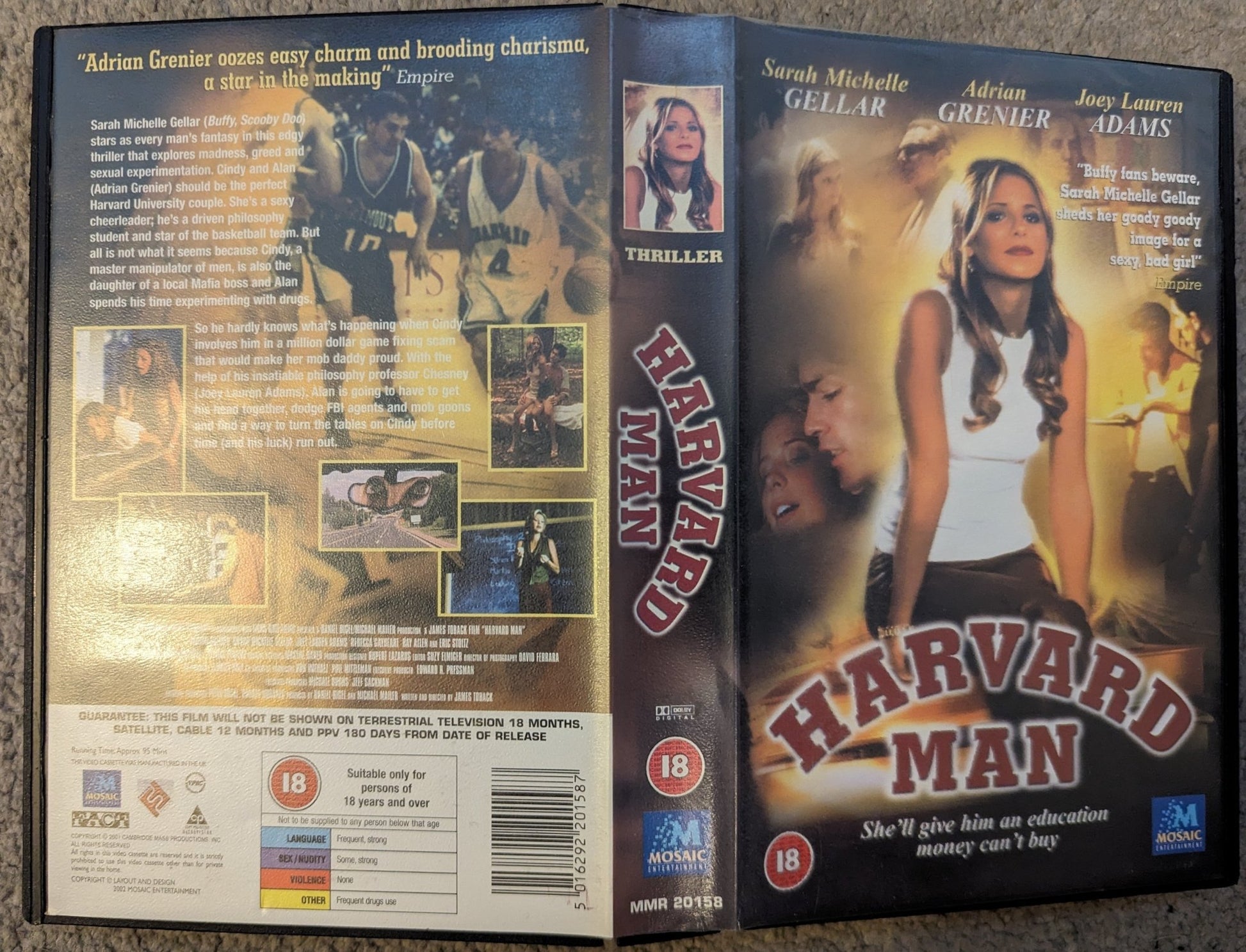 Harvard Man (2001) VHS Video Ex Rental - Flippin Retro Video Shop