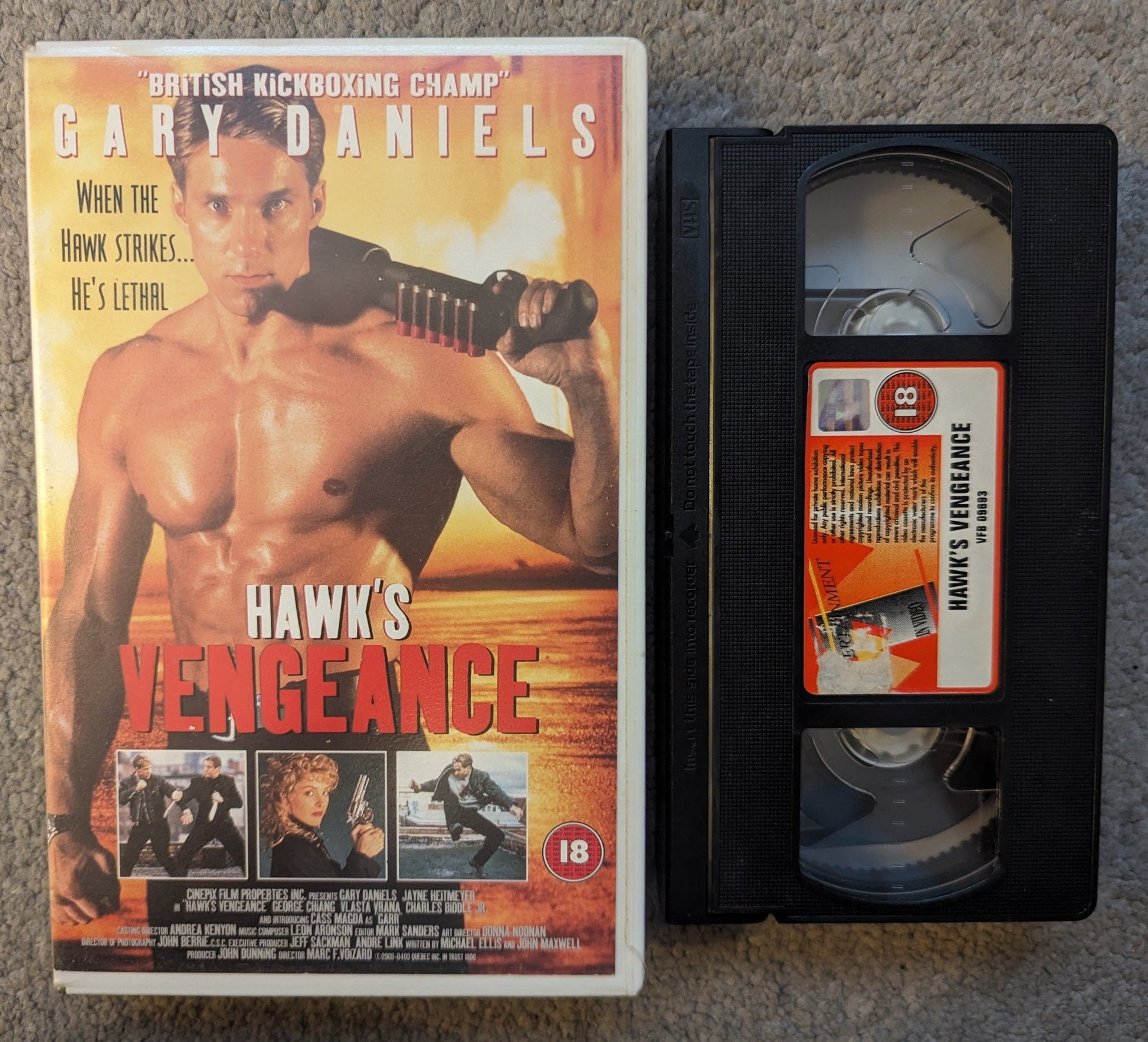 Hawk's Vengeance (1996) VHS Video Ex Rental - Flippin Retro Video Shop