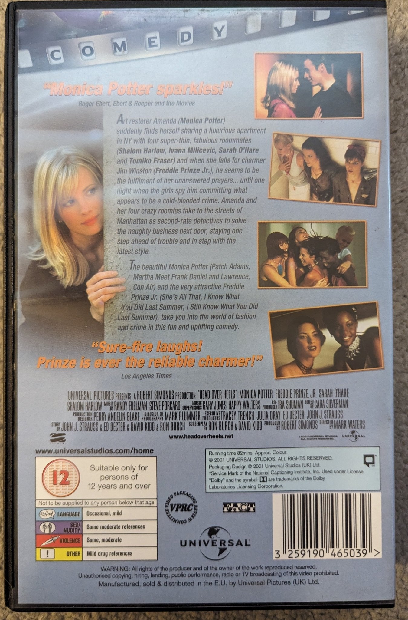 Head Over Heels (2001) VHS Video Ex Rental - Flippin Retro Video Shop