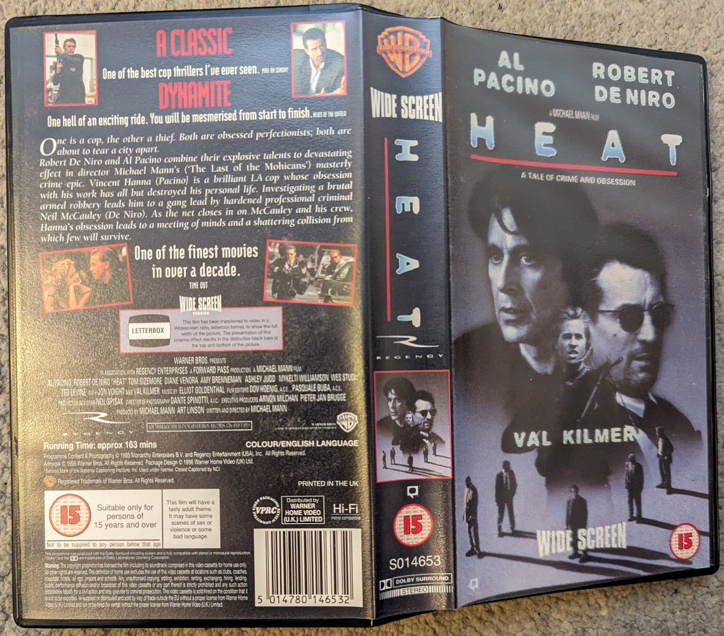 Heat (1995) VHS Video Wide - screen - Flippin Retro Video Shop