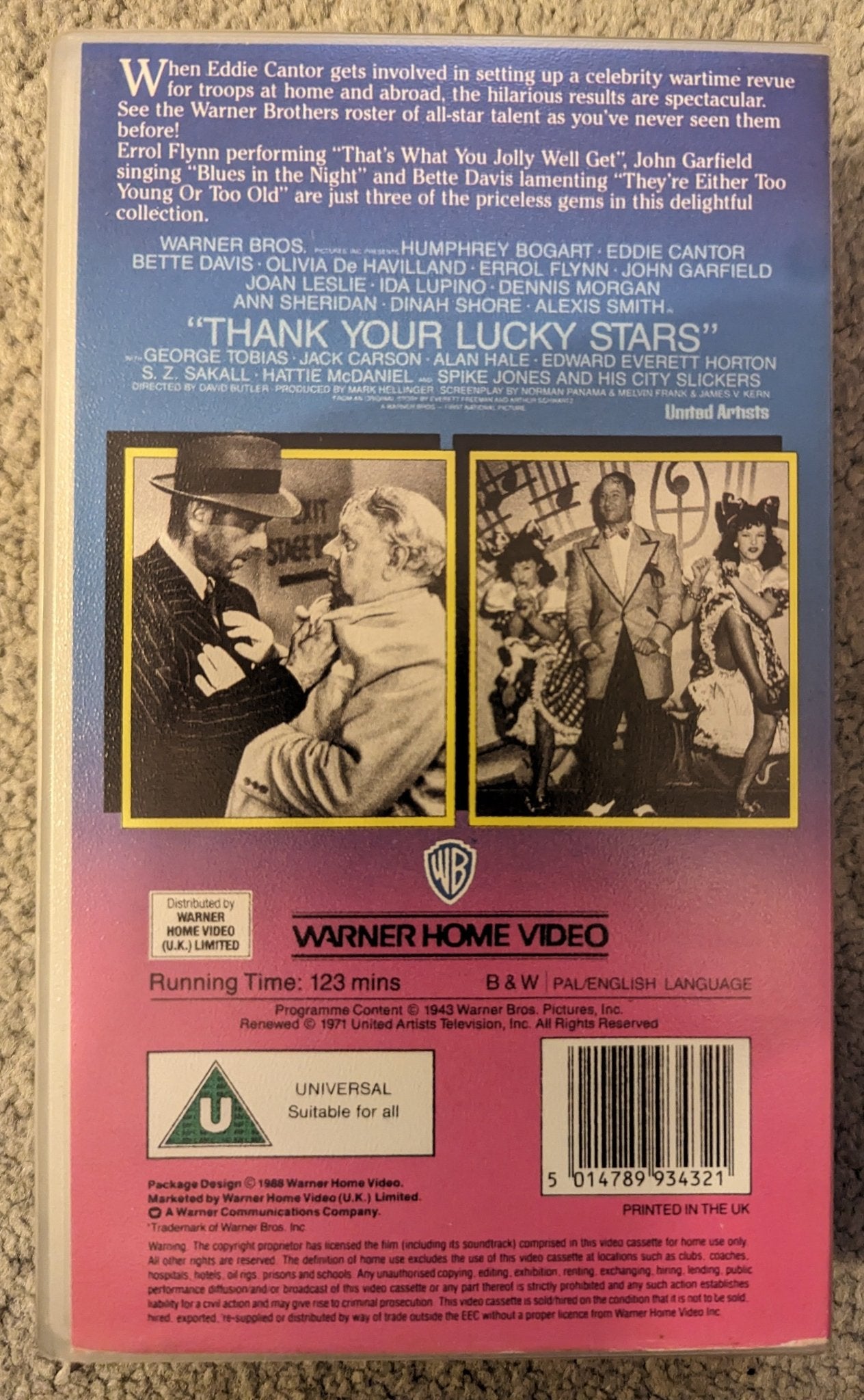 Hollywood Musical Thanks Your Lucky Stars (1943) VHS Video - Flippin Retro Video Shop