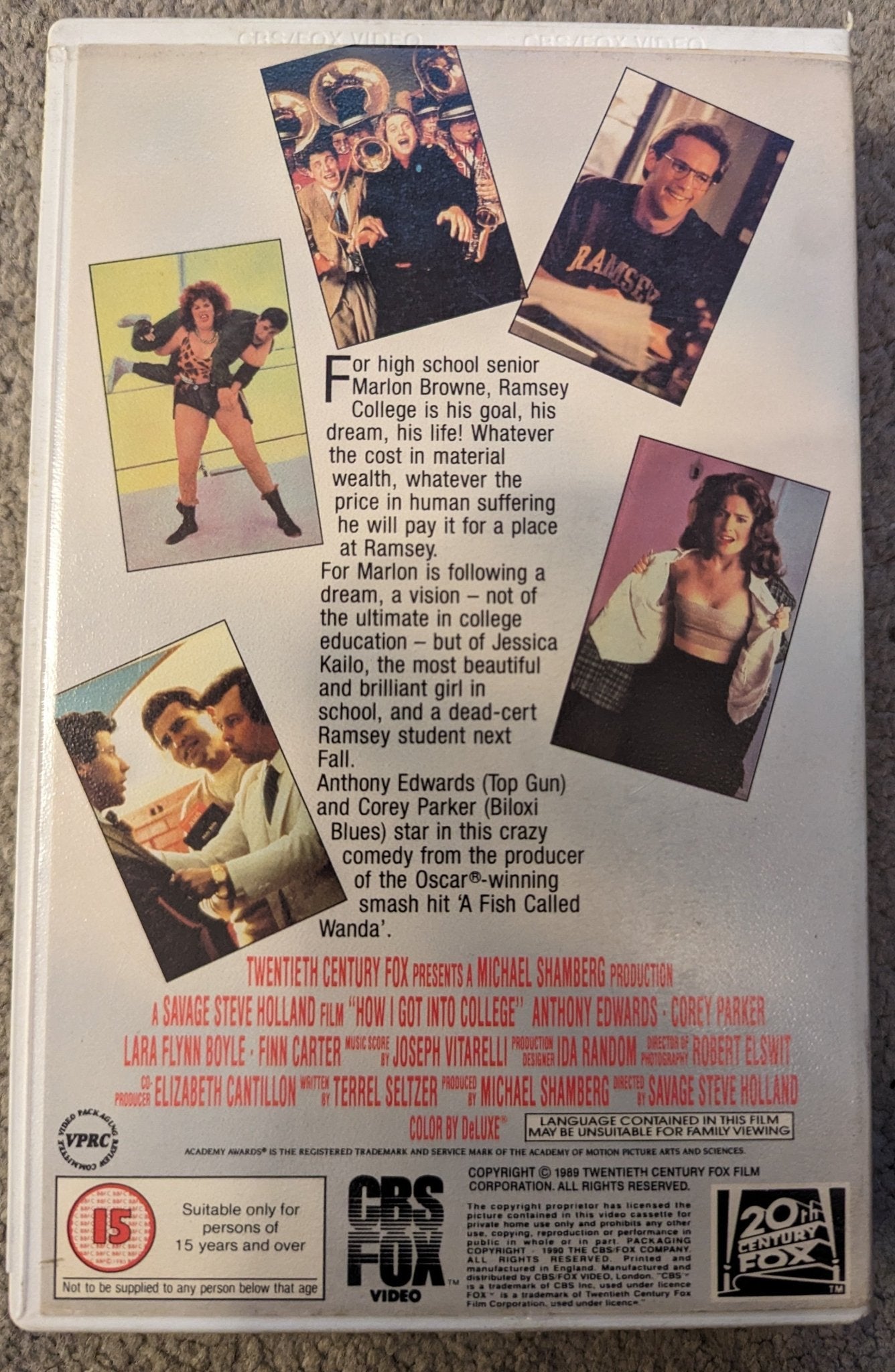 How I Got Into College (1989) VHS Video Ex Rental - Flippin Retro Video Shop