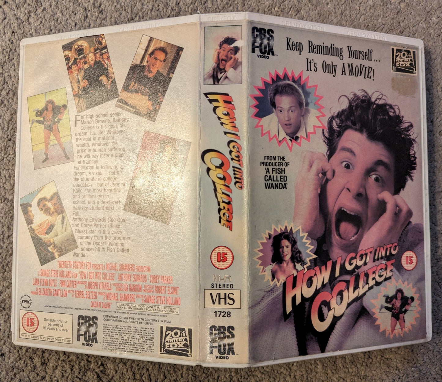 How I Got Into College (1989) VHS Video Ex Rental - Flippin Retro Video Shop