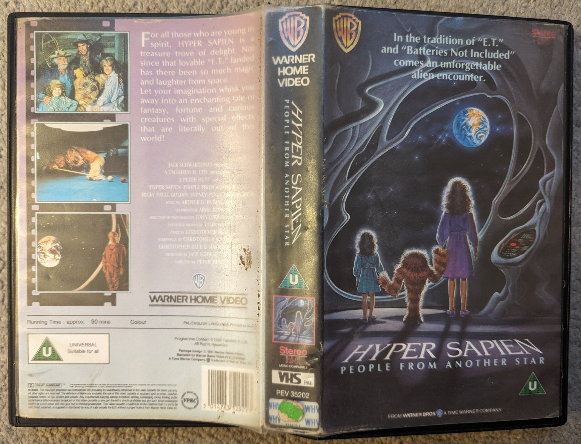 Hyper Sapien (1986) VHS Video Ex Rental - Flippin Retro Video Shop