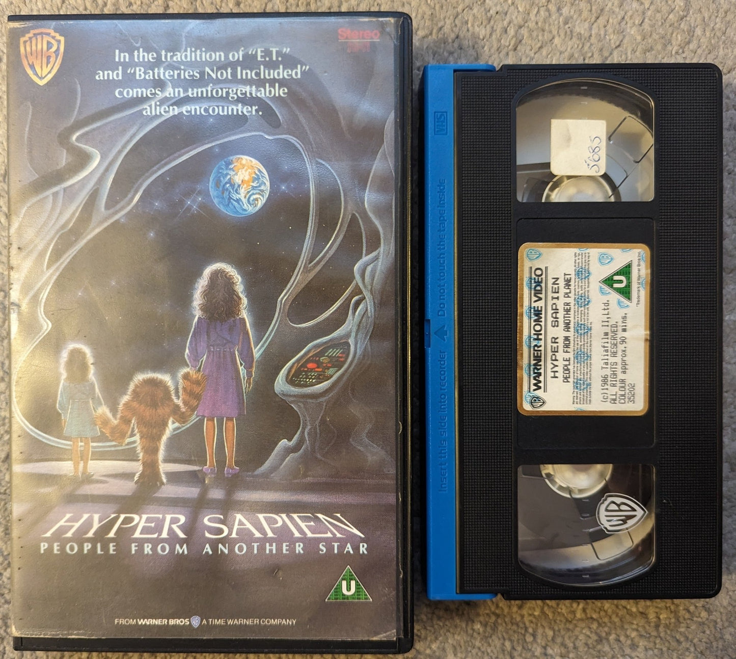 Hyper Sapien (1986) VHS Video Ex Rental - Flippin Retro Video Shop