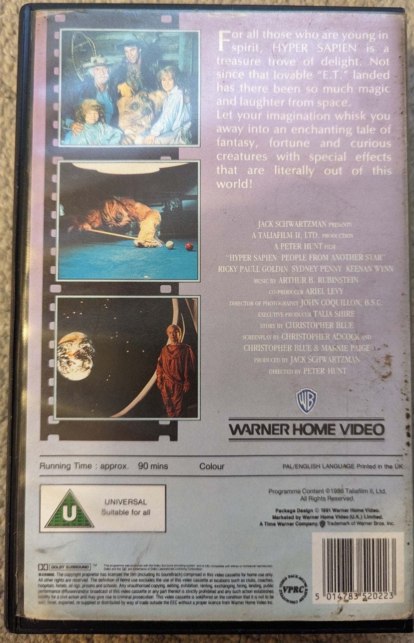 Hyper Sapien (1986) VHS Video Ex Rental - Flippin Retro Video Shop