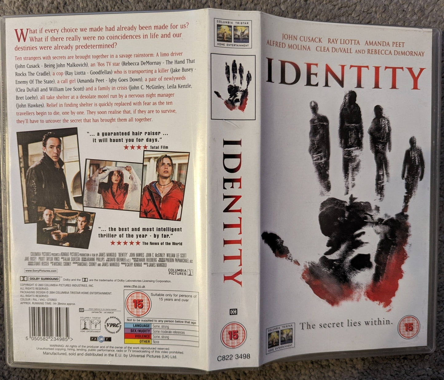 Identity (2003) VHS Video - Flippin Retro Video Shop