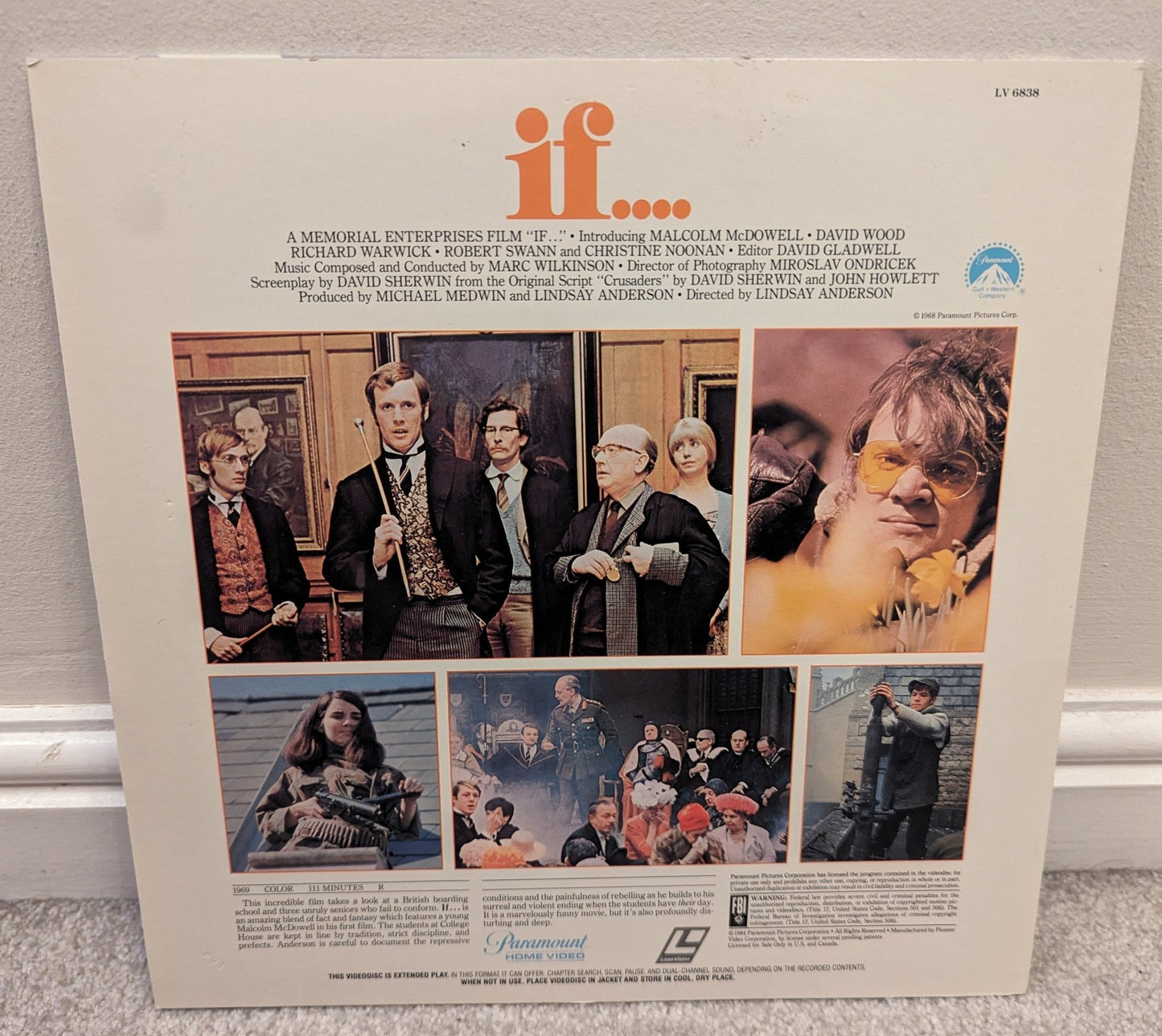 If (1968) Laserdisc NTSC - Flippin Retro Video Shop