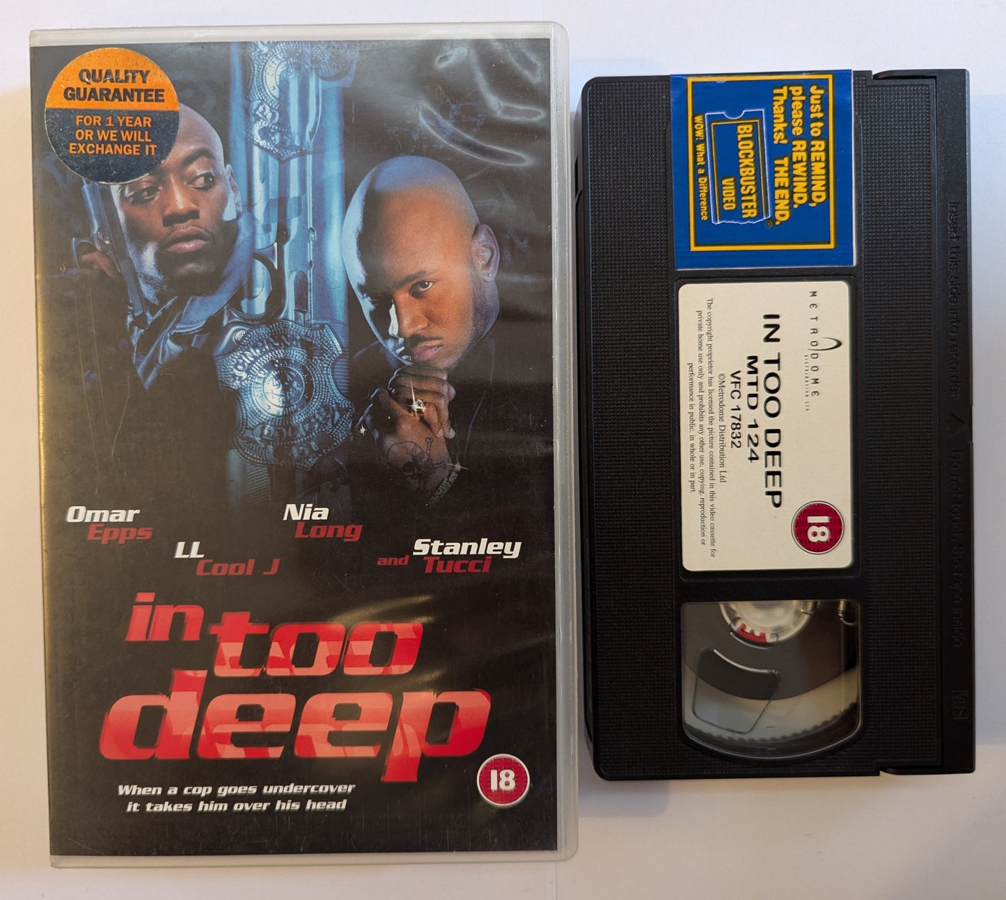 In Too Deep (1998) VHS Video Ex Rental - Flippin Retro Video Shop