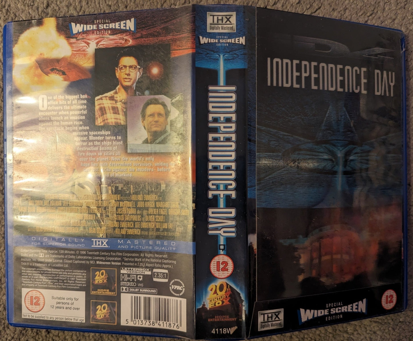 Independence Day (1996) VHS Video Wide - screen - Flippin Retro Video Shop