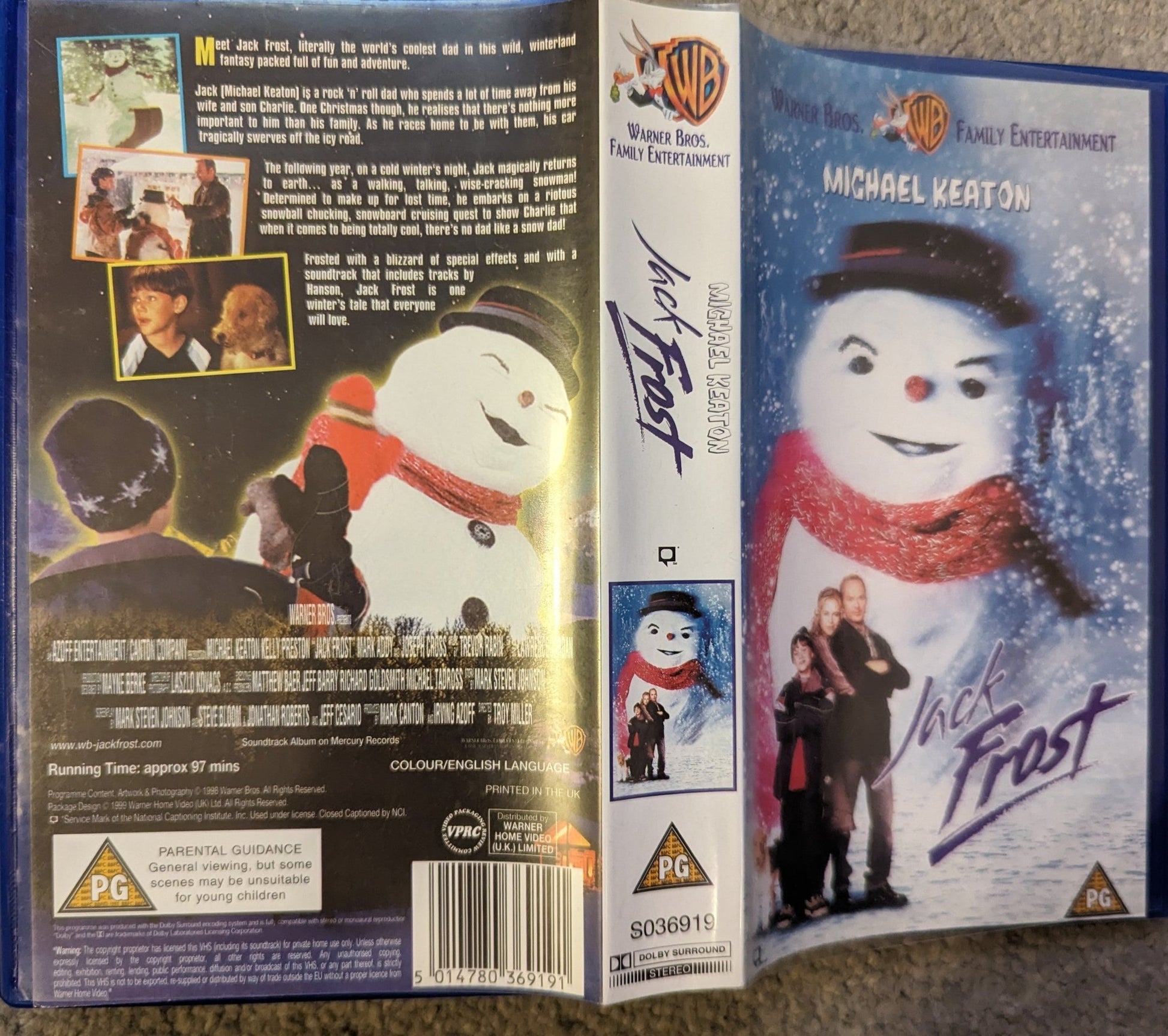 Jack frost (1998) VHS Video (Blue Case) - Flippin Retro Video Shop