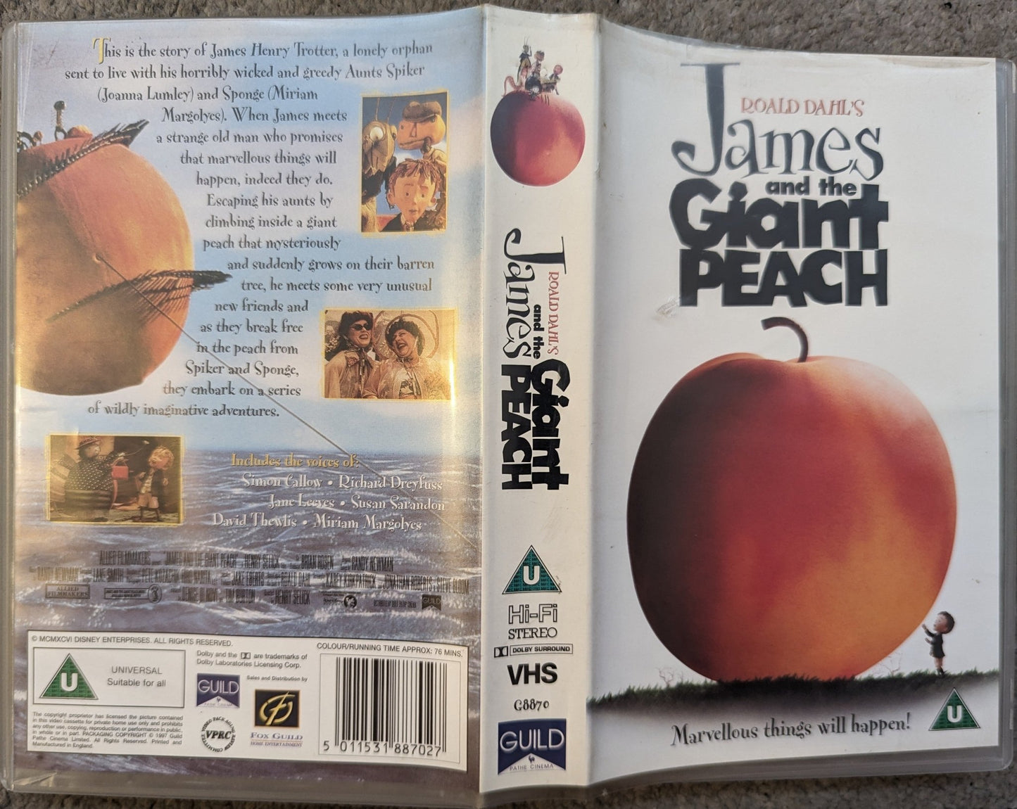 James and the Giant Peach (1996) VHS Video Ex Rental - Flippin Retro Video Shop