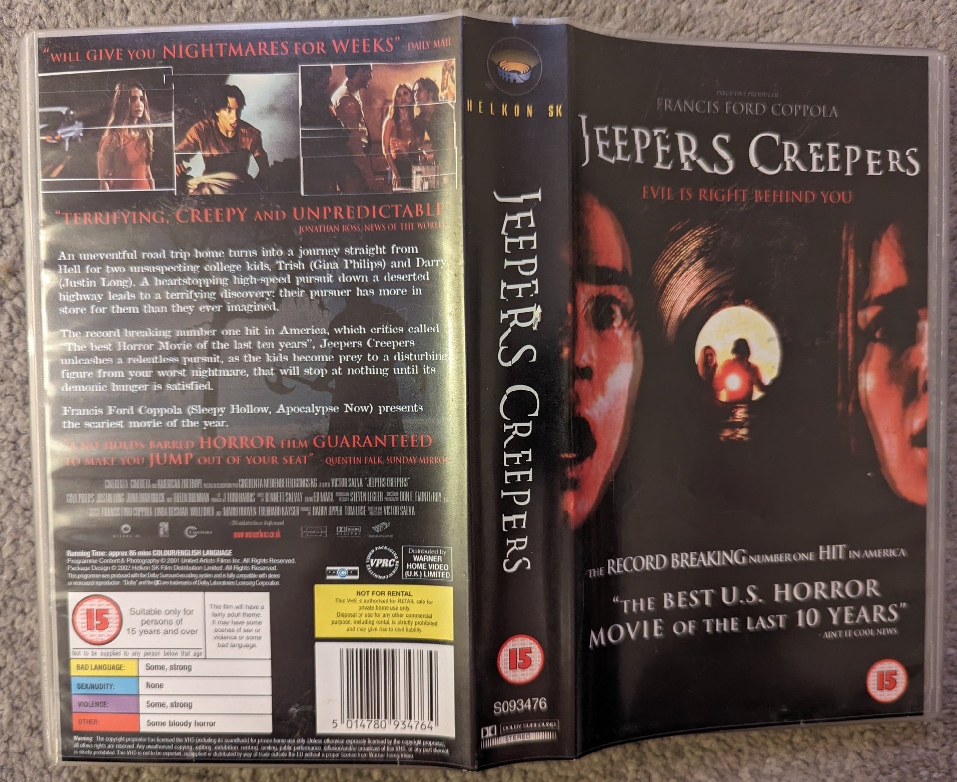 Jeepers Creepers (2001) VHS Video - Flippin Retro Video Shop