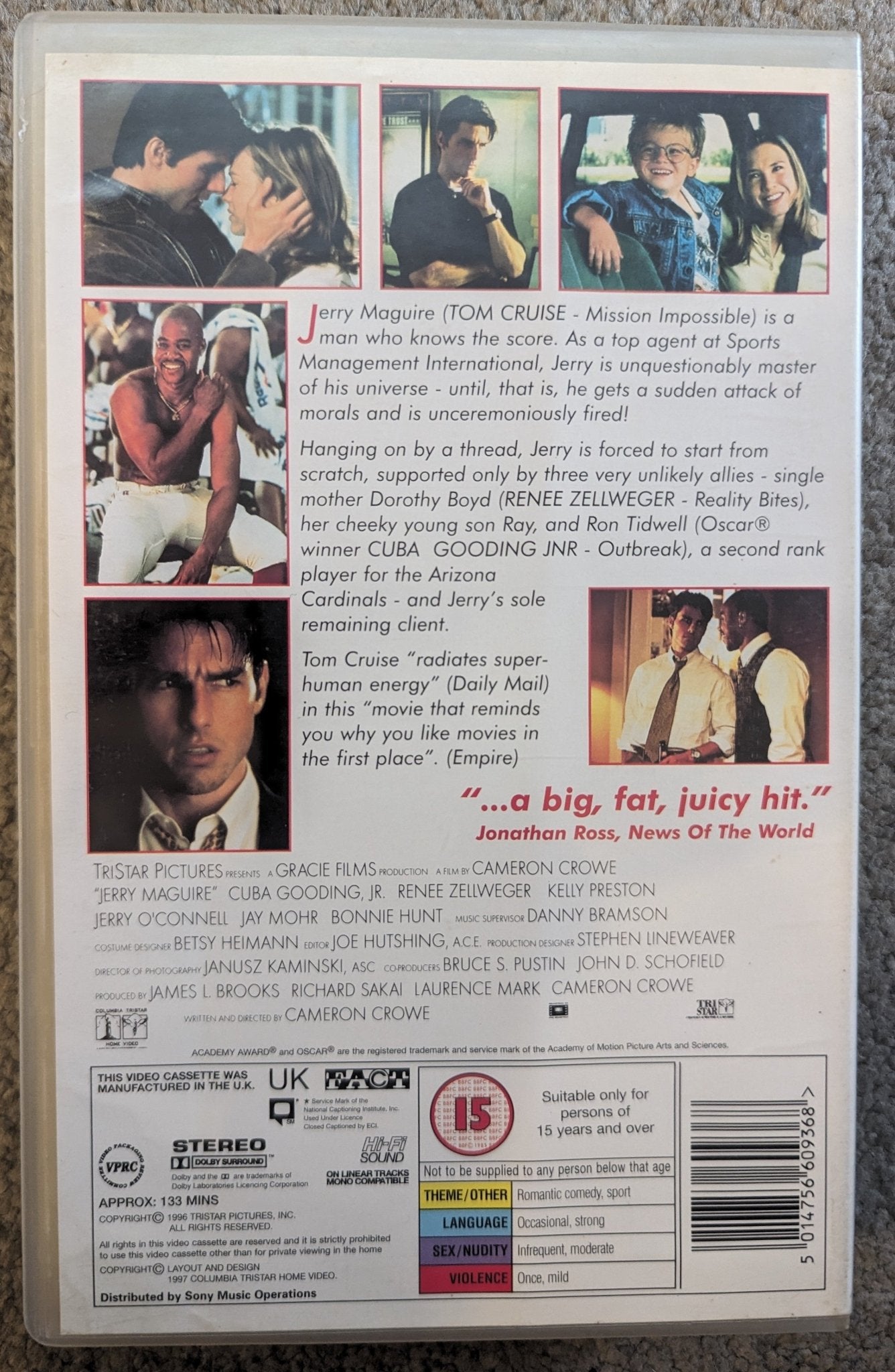 Jerry Maguire (1996) VHS Video Ex Rental - Flippin Retro Video Shop