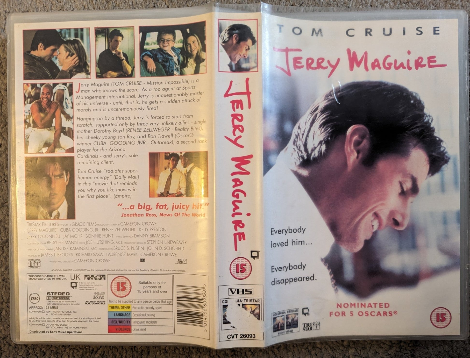 Jerry Maguire (1996) VHS Video Ex Rental - Flippin Retro Video Shop