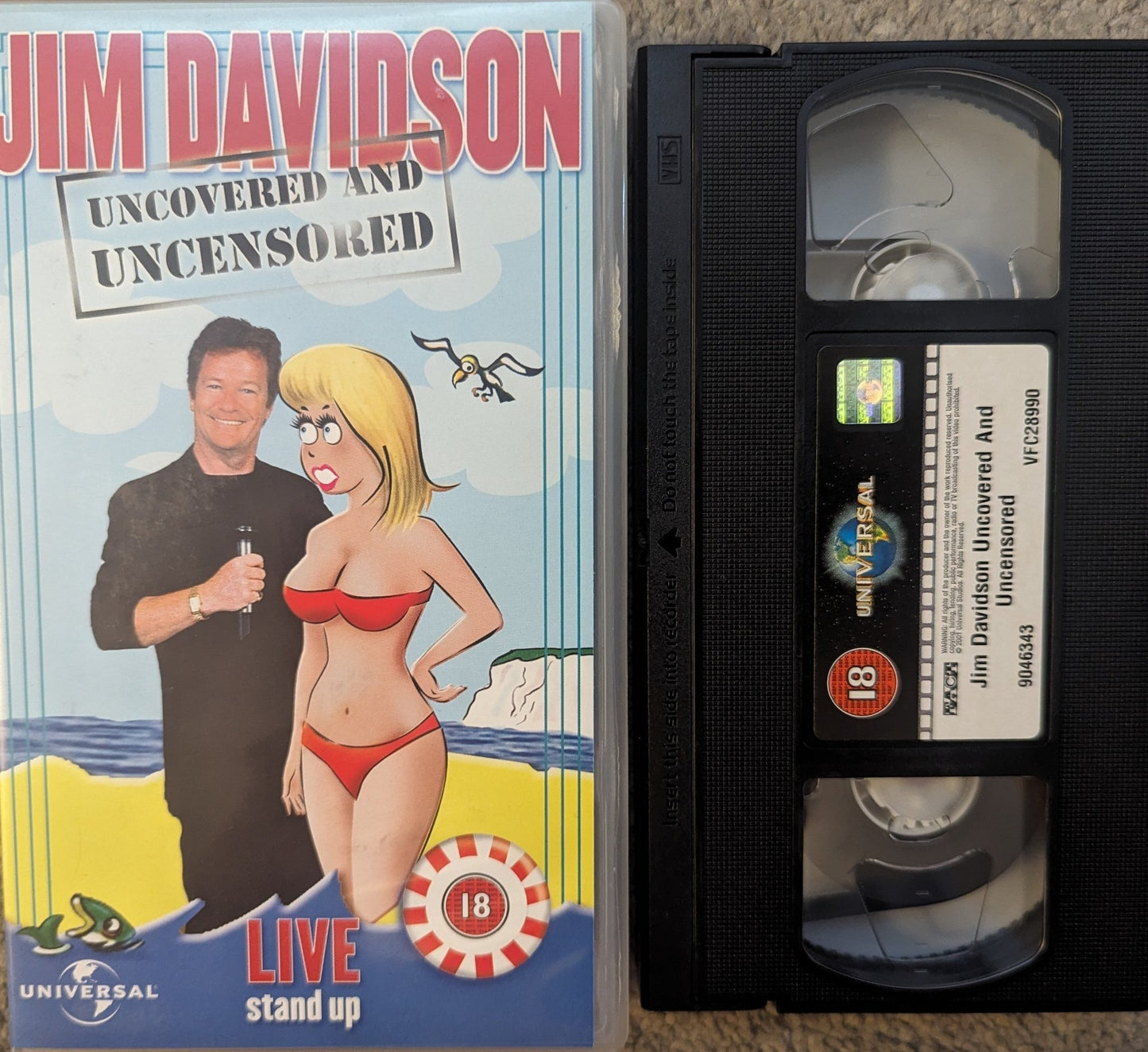 Jim Davidson Uncovered & Uncensored VHS Video - Flippin Retro Video Shop