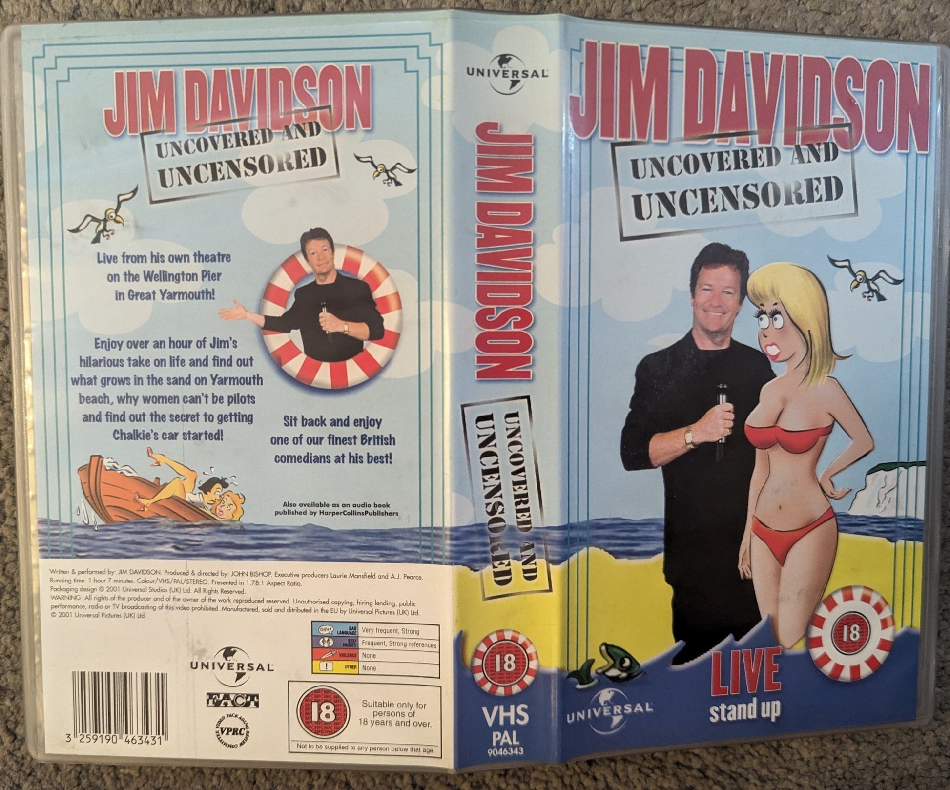 Jim Davidson Uncovered & Uncensored VHS Video - Flippin Retro Video Shop