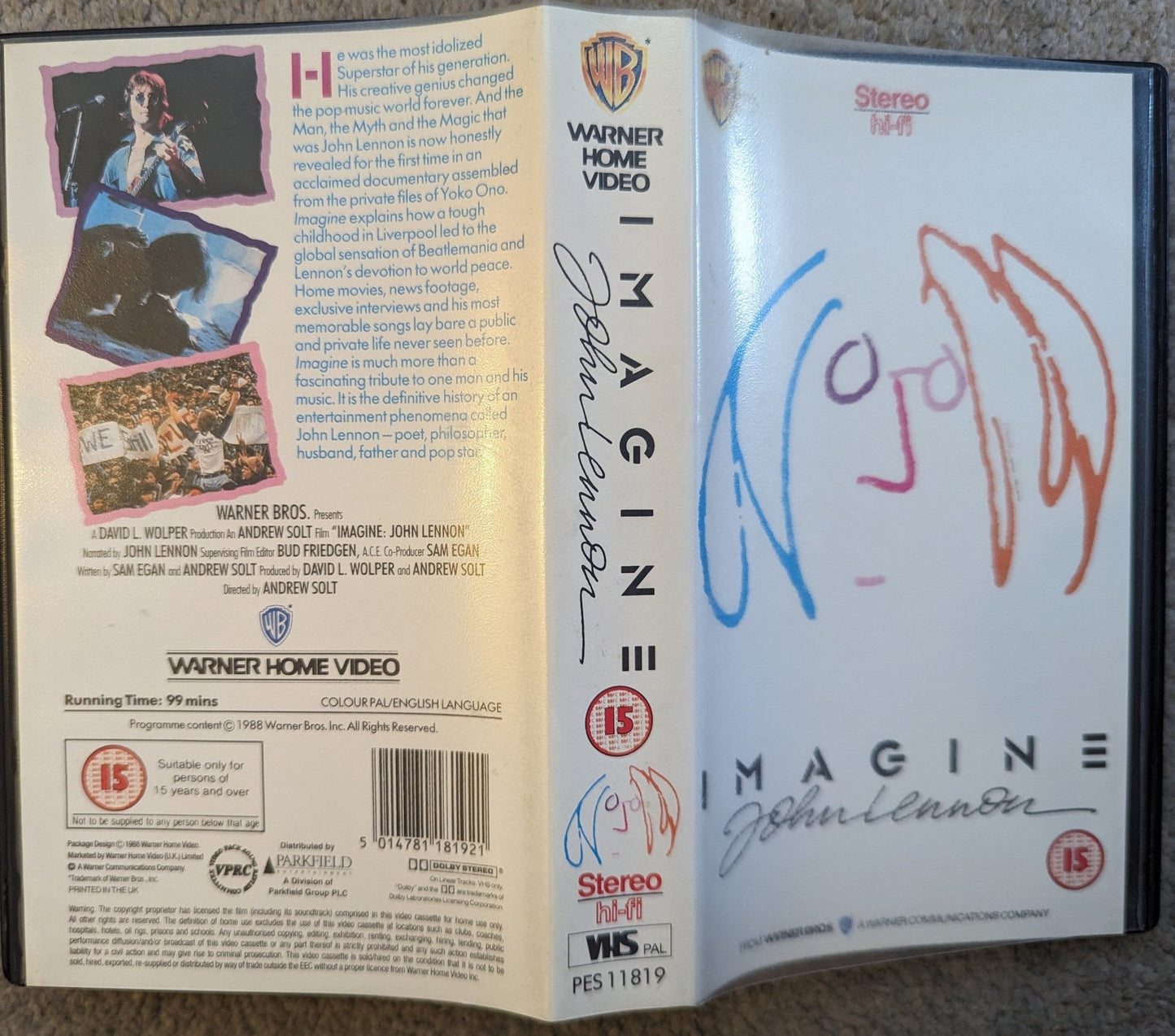 John Lennon Imagine VHS Video - Flippin Retro Video Shop