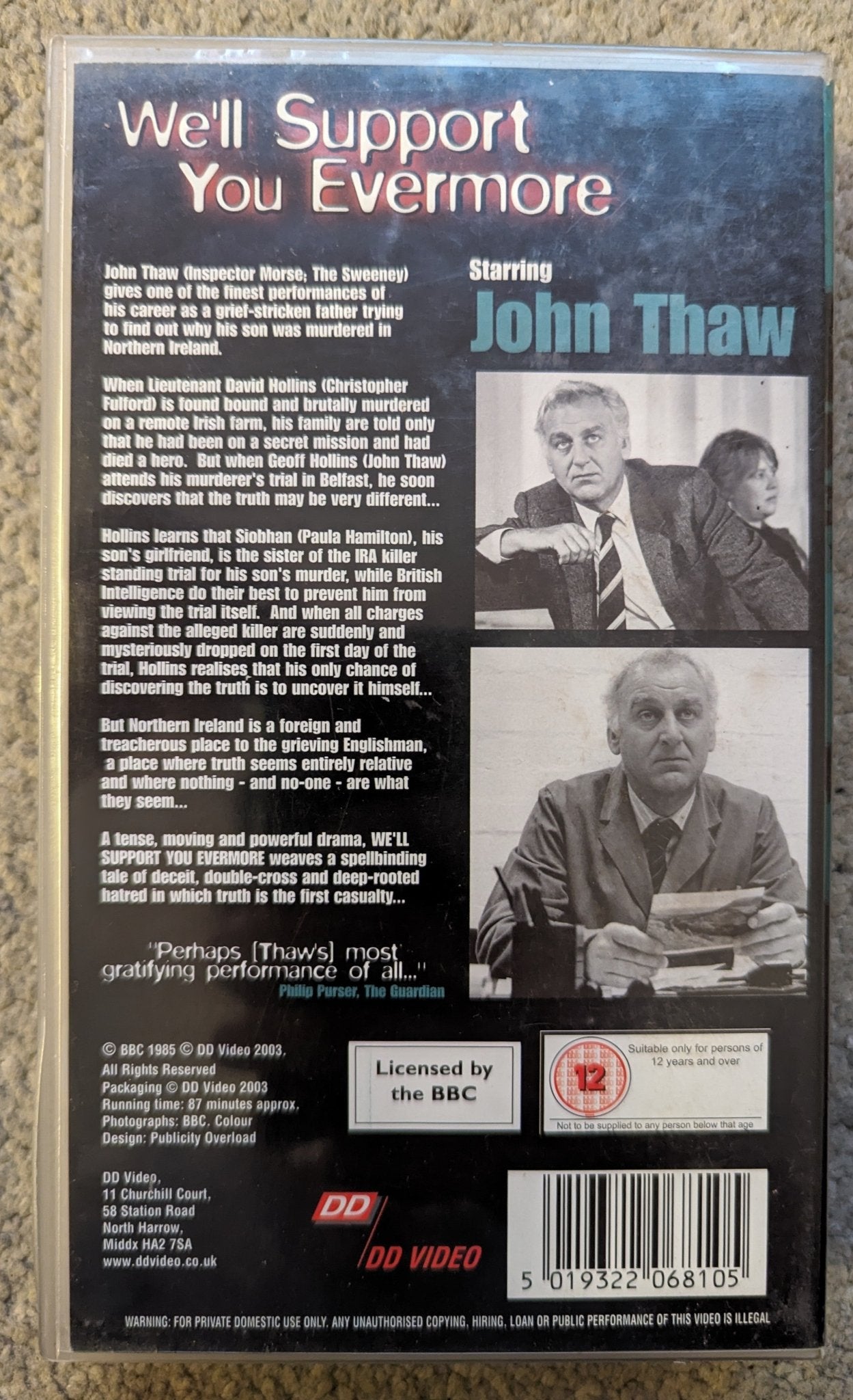 John Thaw We'll Support You Evermore (1985) VHS Video - Flippin Retro Video Shop