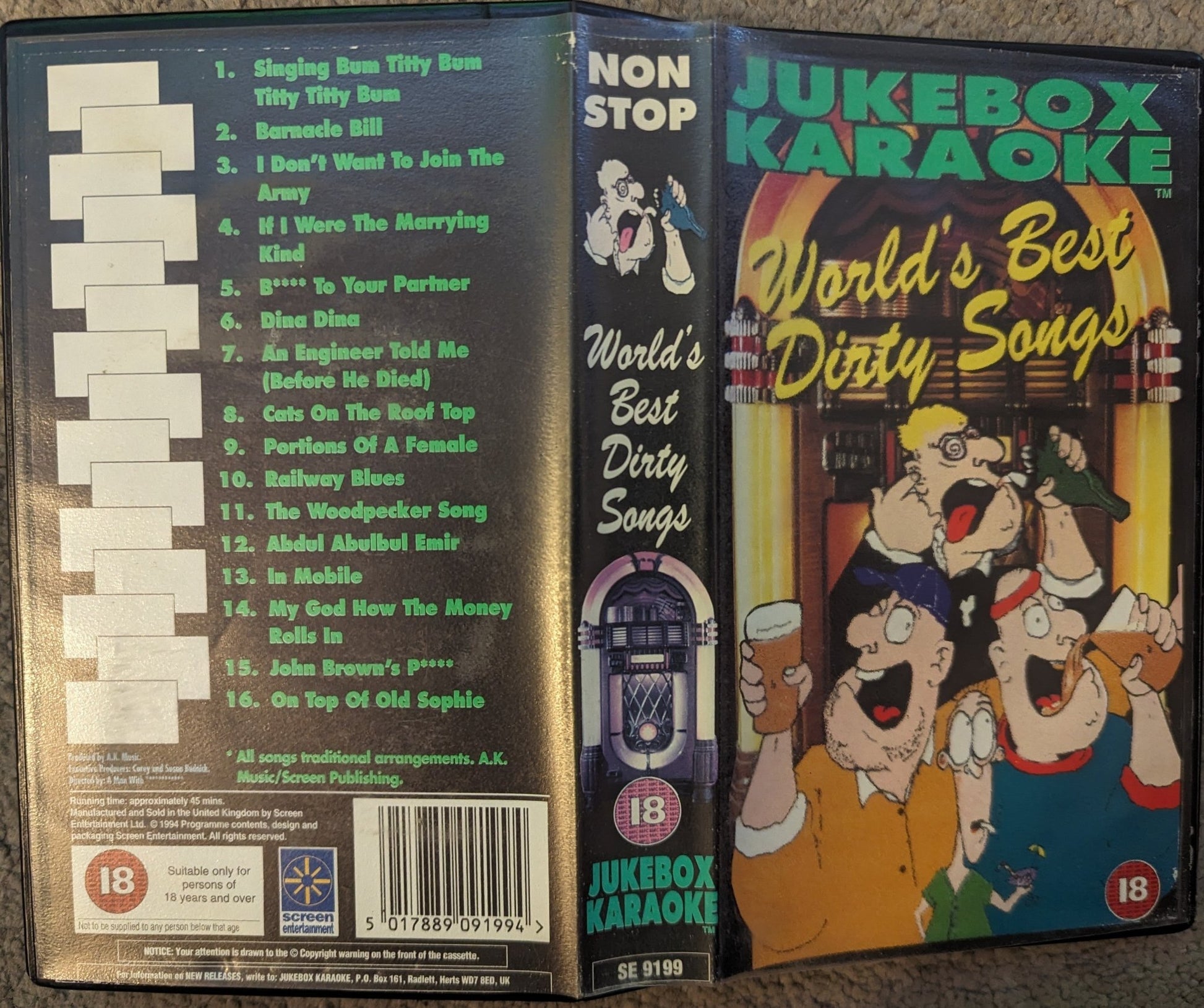 Jukebox Karaoke Dirty Songs VHS Video - Flippin Retro Video Shop