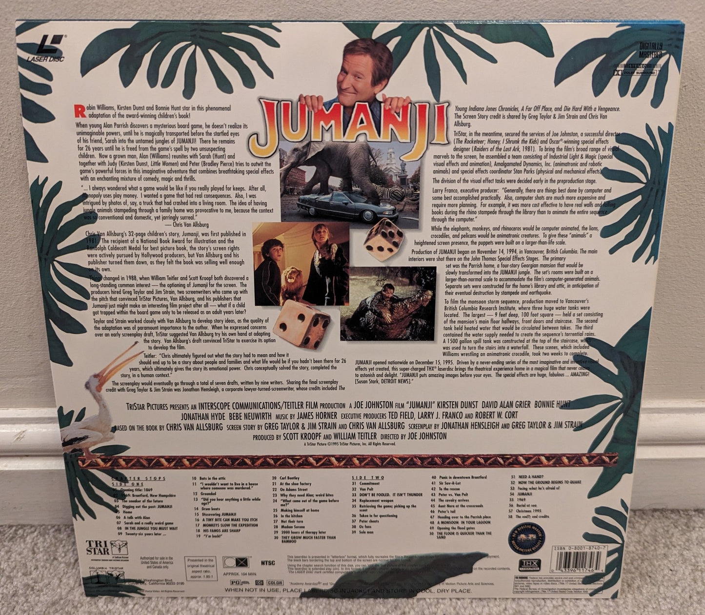 Jumanji (1995) Laserdisc NTSC - Flippin Retro Video Shop