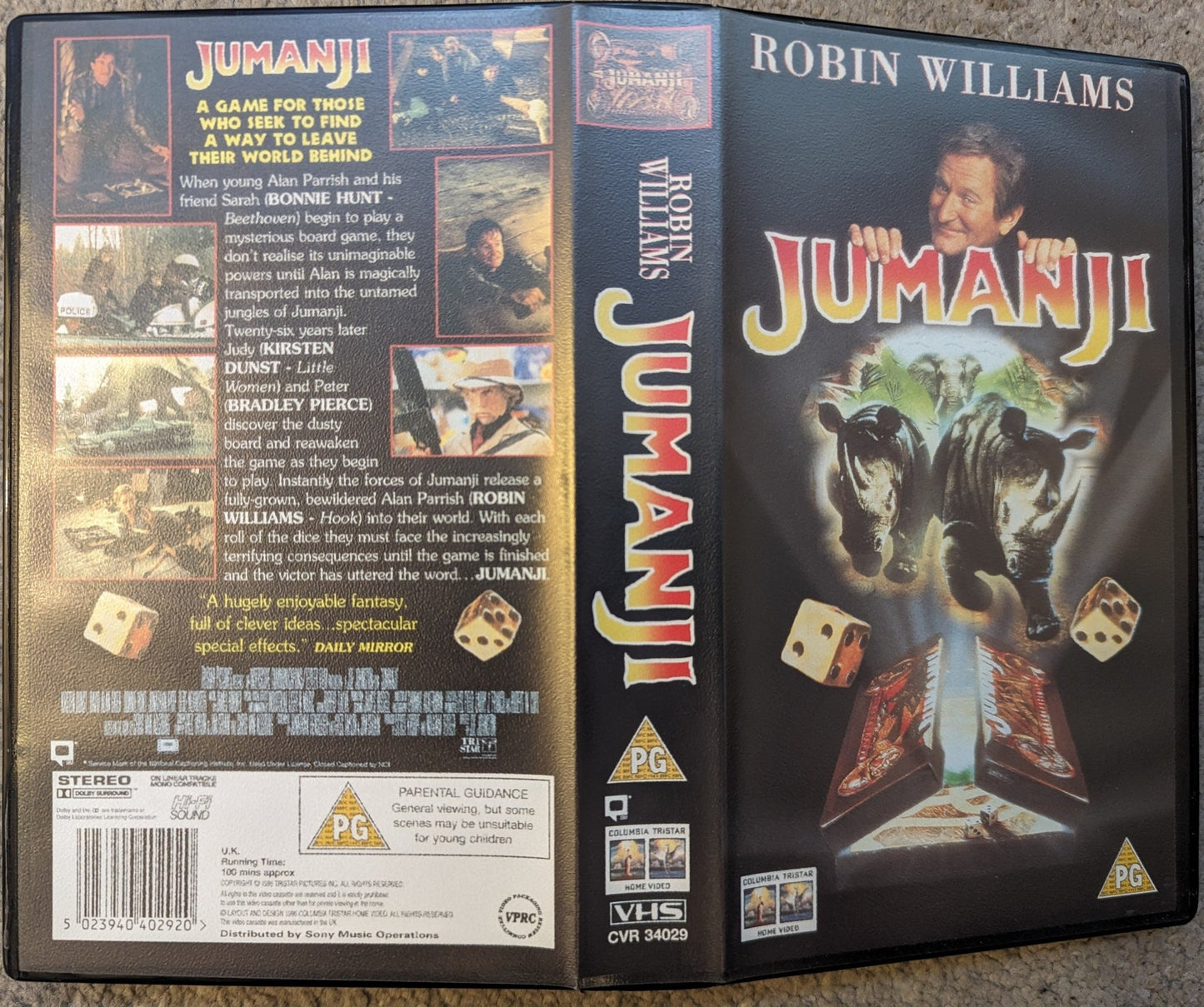 Jumanji (1995) VHS Video - Flippin Retro Video Shop