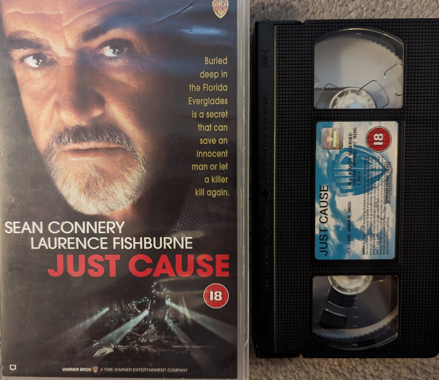 Just Cause (1995) VHS Video Ex Rental - Flippin Retro Video Shop