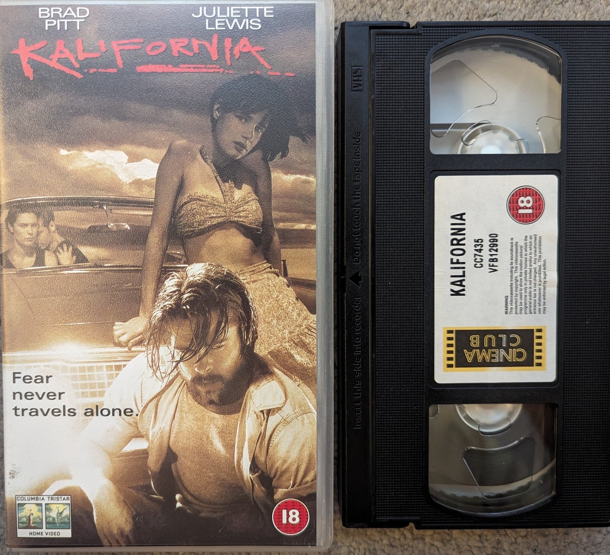 Kalifornia (1993) VHS Video Cinema Club - Flippin Retro Video Shop