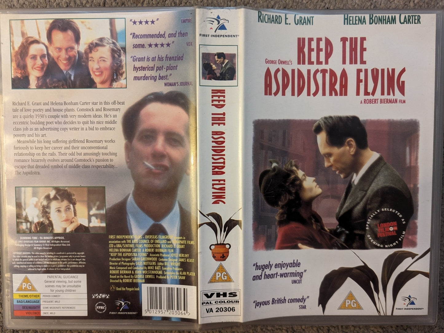 Keeping The Aspidistra Flying Aka The Merry War (1997) VHS Video Ex Rental - Flippin Retro Video Shop