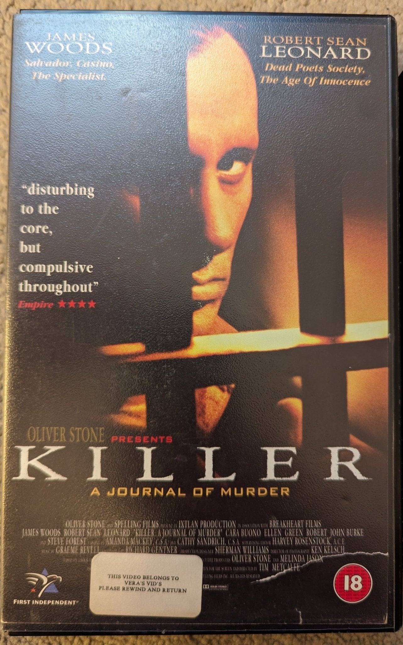 Killer A Journal Of Murder (1997) VHS Video Ex Rental - Flippin Retro Video Shop