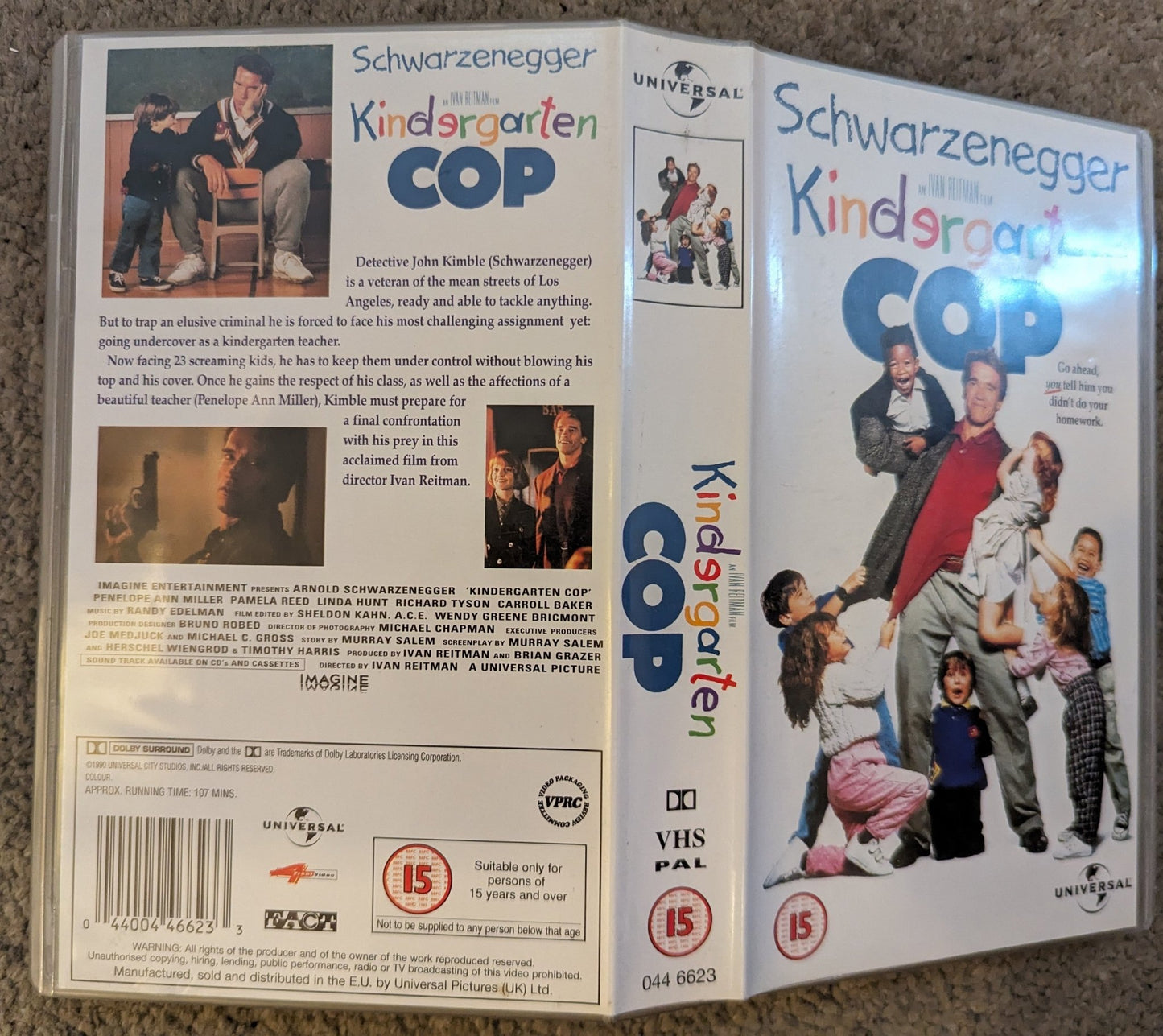 Kindergarten Cop (1990) VHS Video - Flippin Retro Video Shop