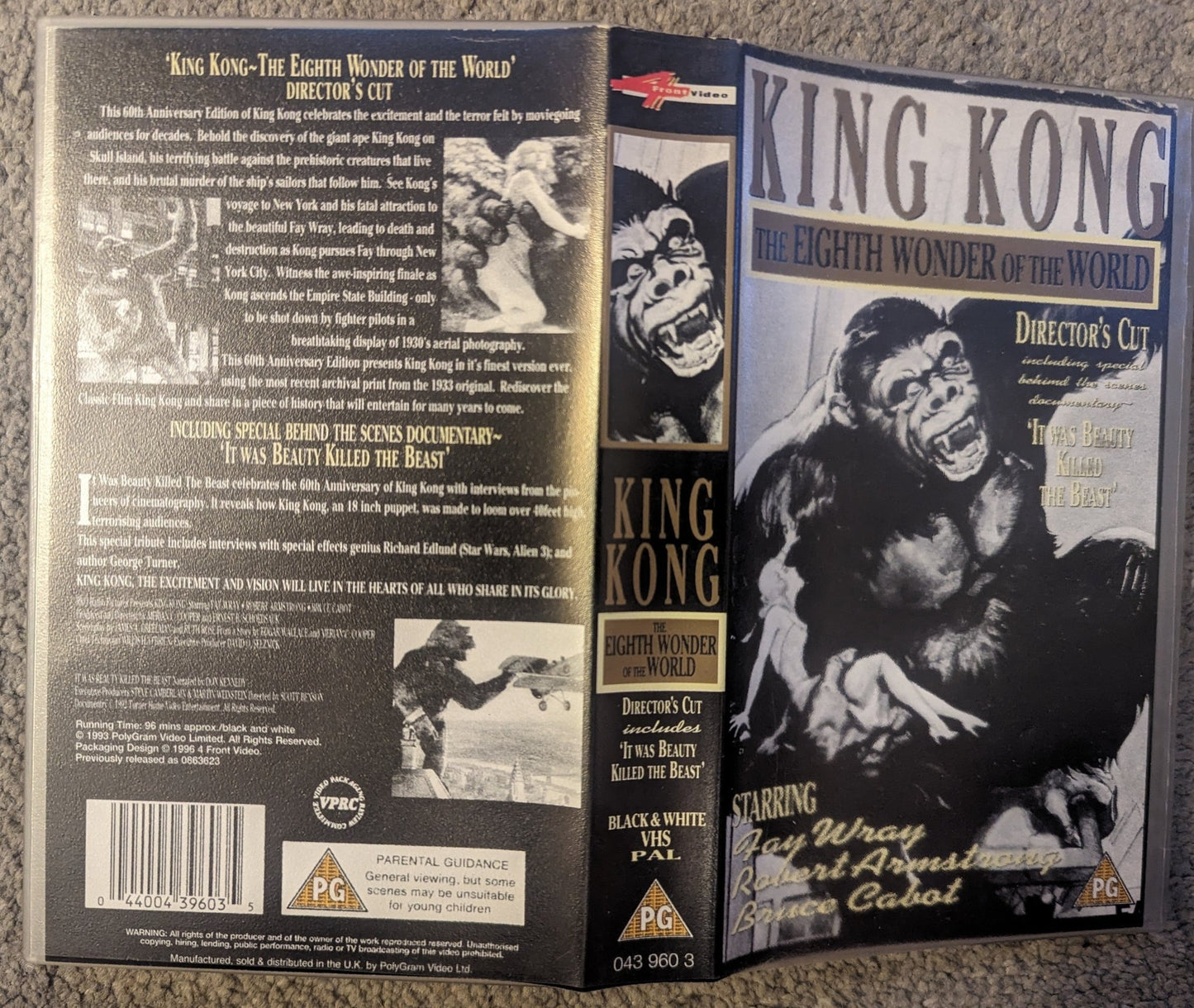 King Kong The Eighth Wonder Of The World (1933) VHS Video - Flippin Retro Video Shop