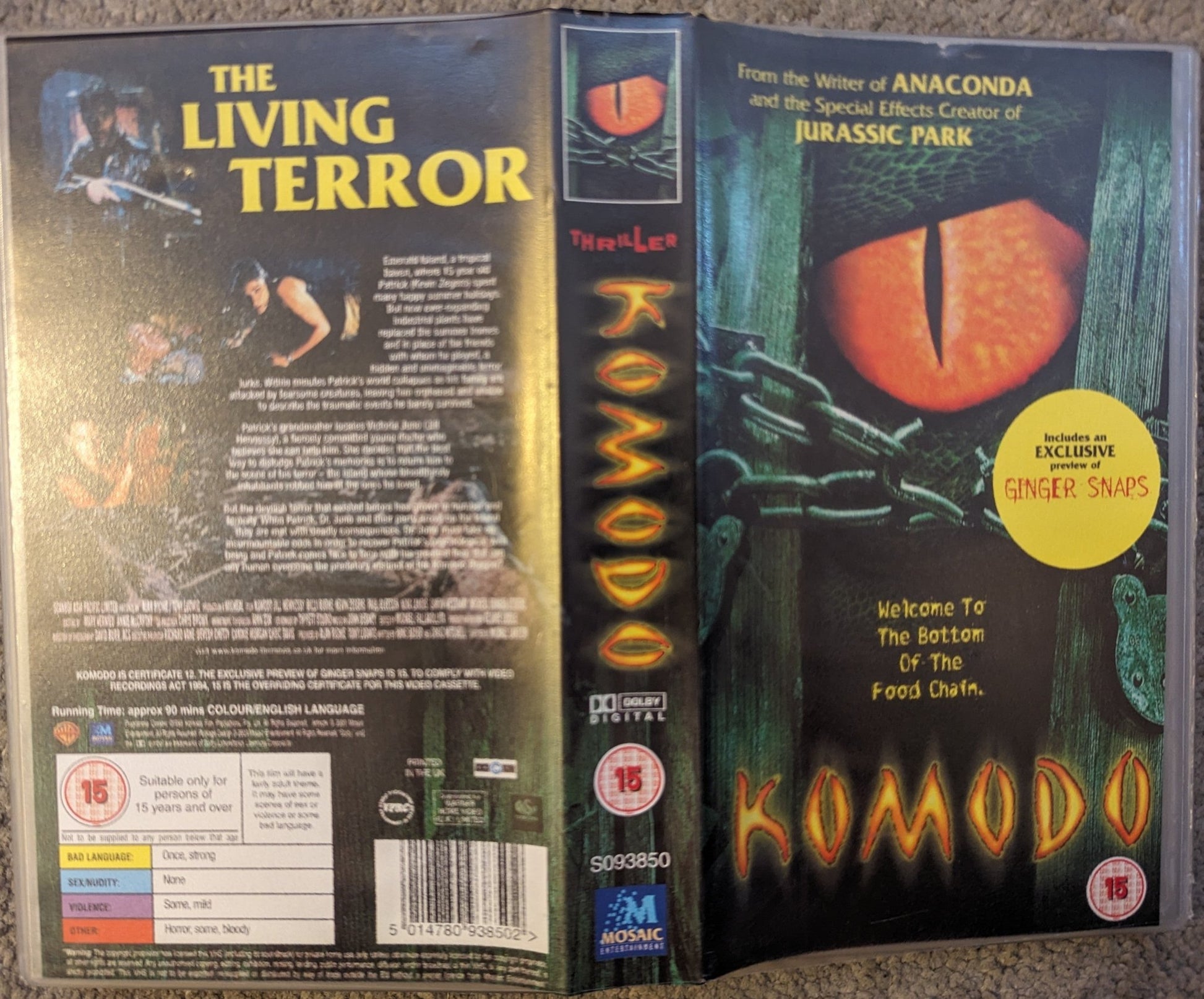 Komodo (1999) VHS Video - Flippin Retro Video Shop