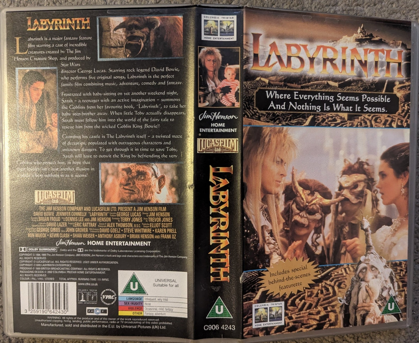 Labyrinth (1986) VHS Video - Flippin Retro Video Shop