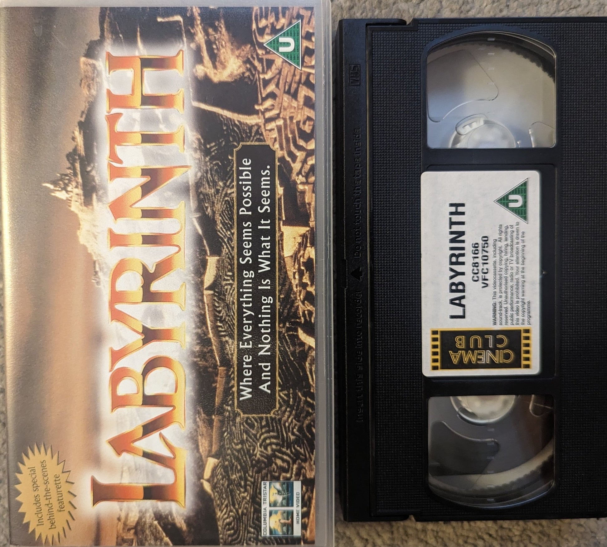 Labyrinth (1986) VHS Video Cinema Club - Flippin Retro Video Shop