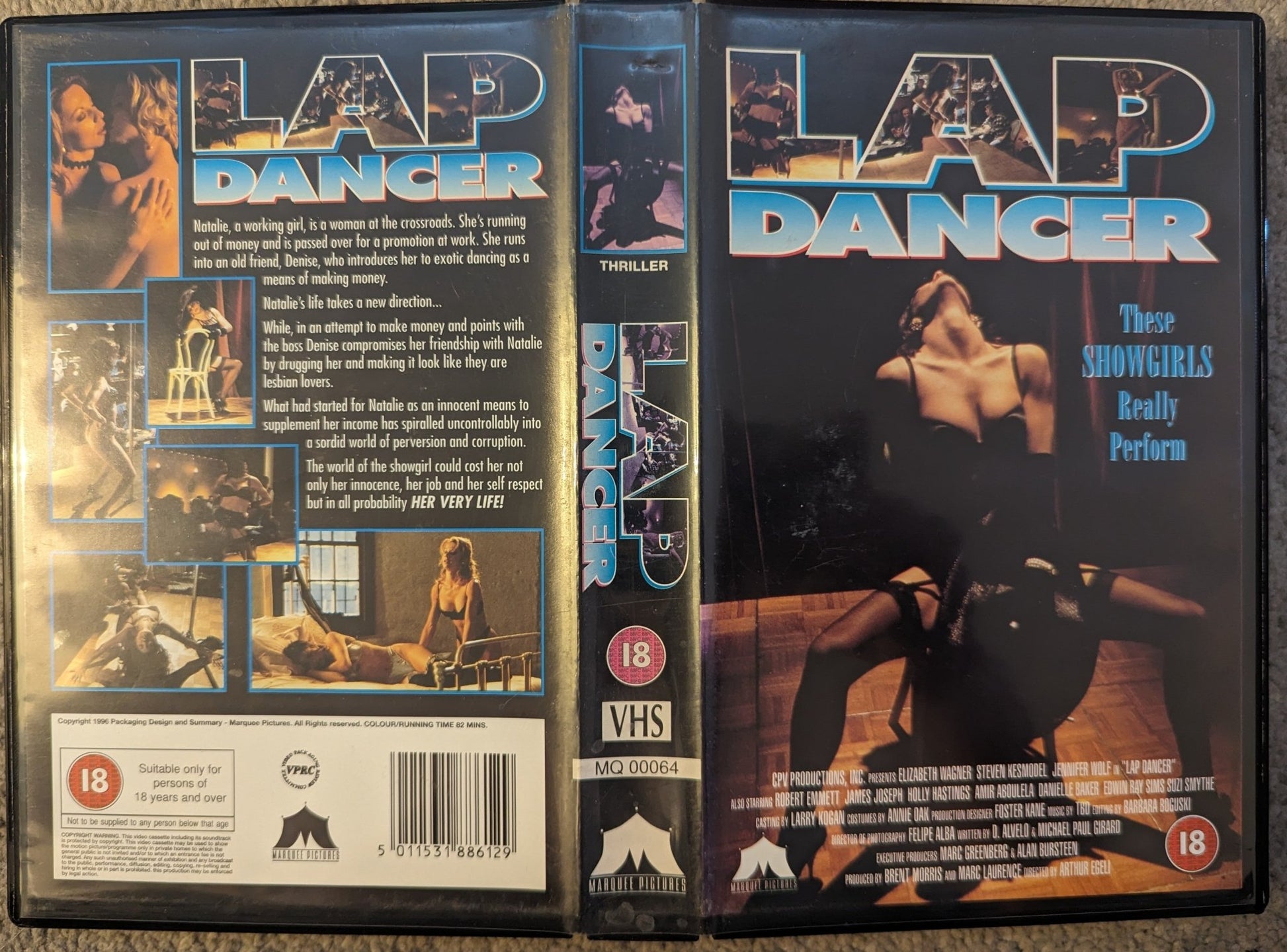 Lap Dancer (1995) VHS Video Ex Rental - Flippin Retro Video Shop