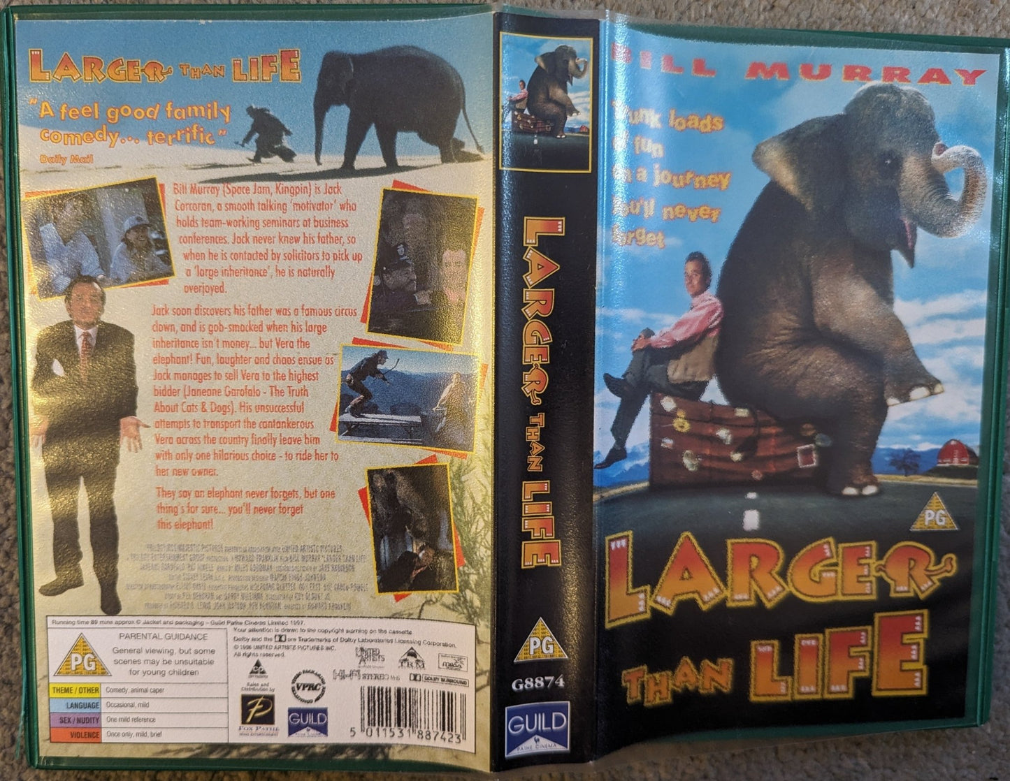 Larger Than Life (1996) VHS Video Ex Rental - Flippin Retro Video Shop