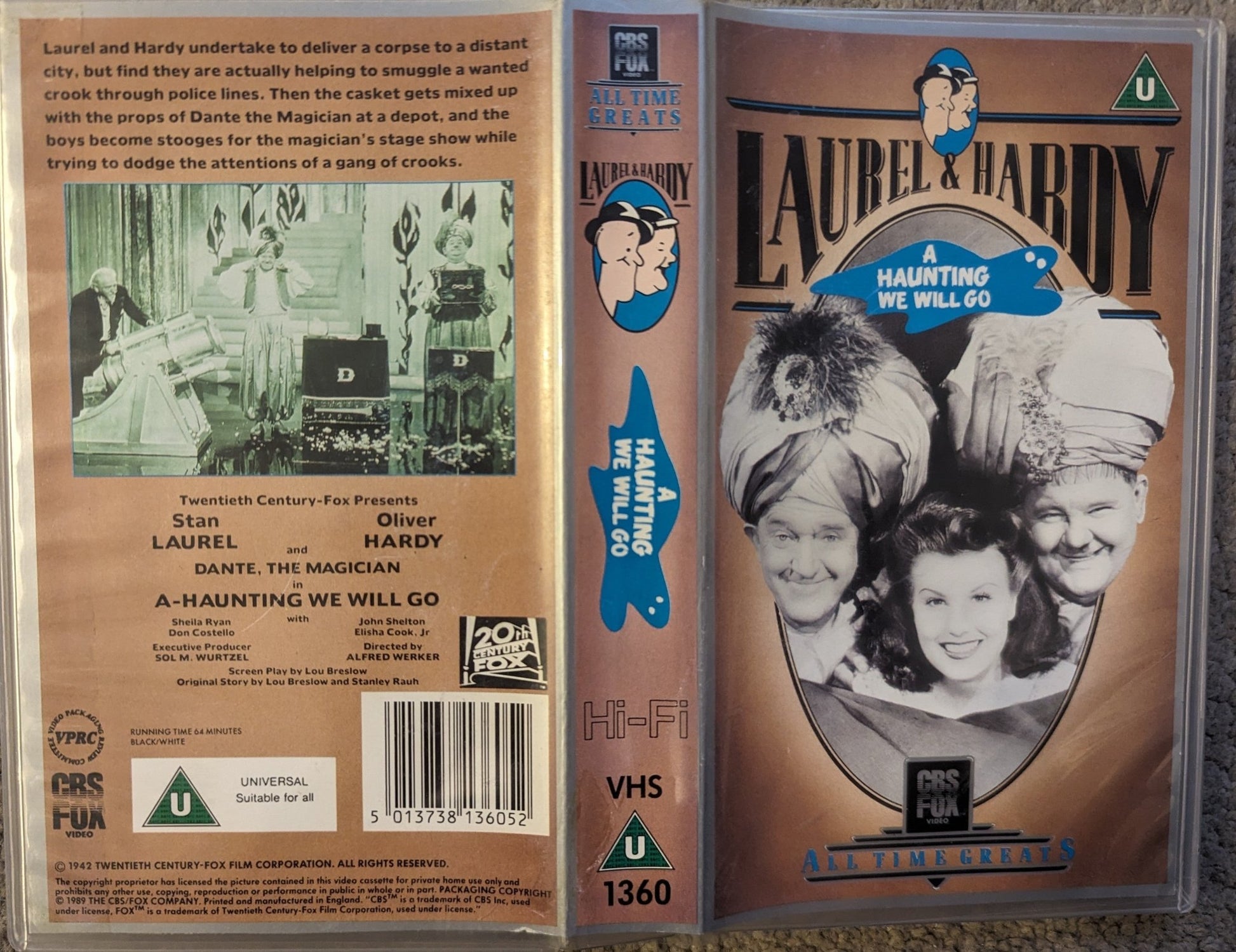 Laurel and Hardy A Haunting We Will Go VHS Video - Flippin Retro Video Shop