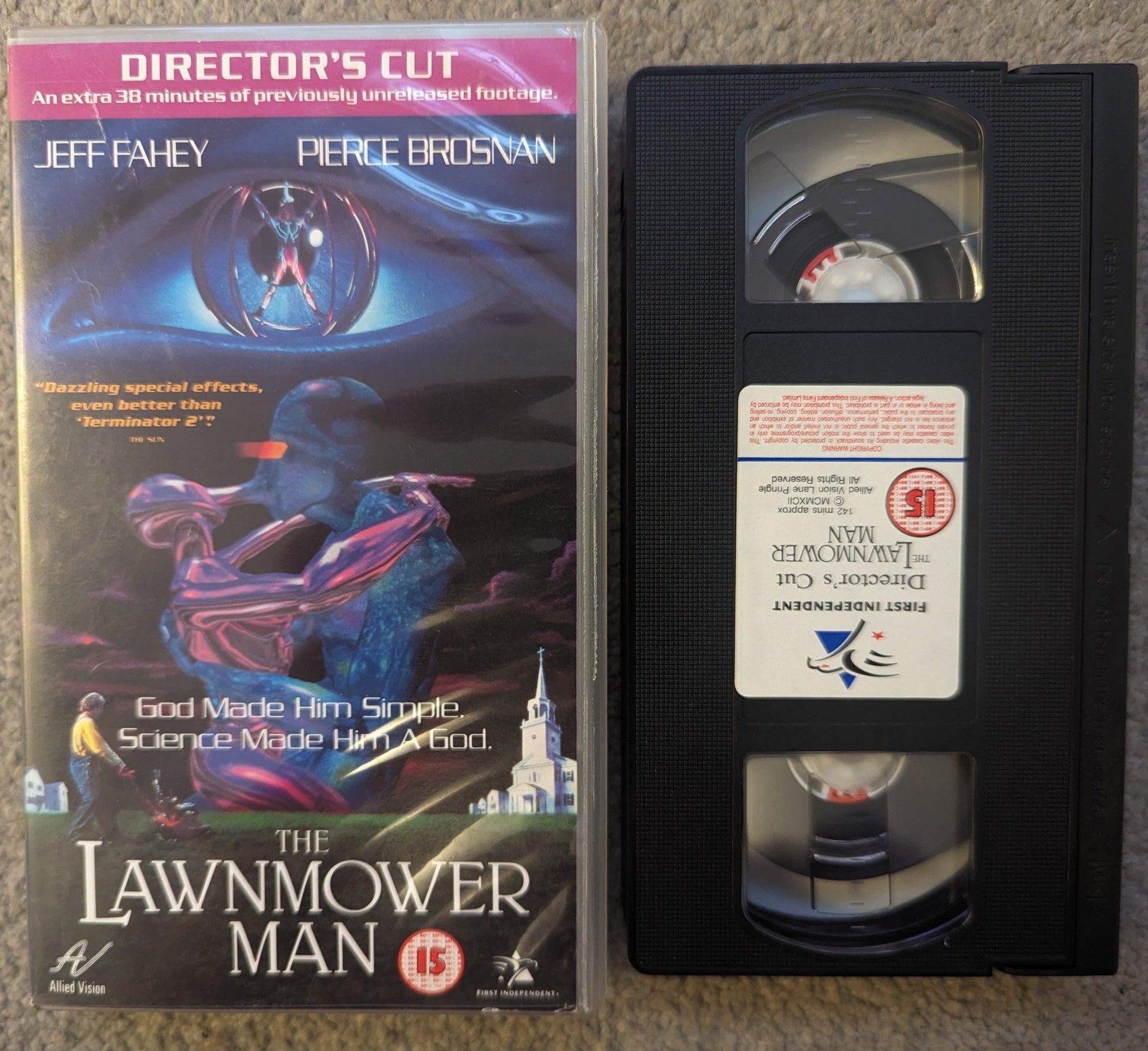 Lawnmower Man Directors Cut (1992) VHS Video - Flippin Retro Video Shop