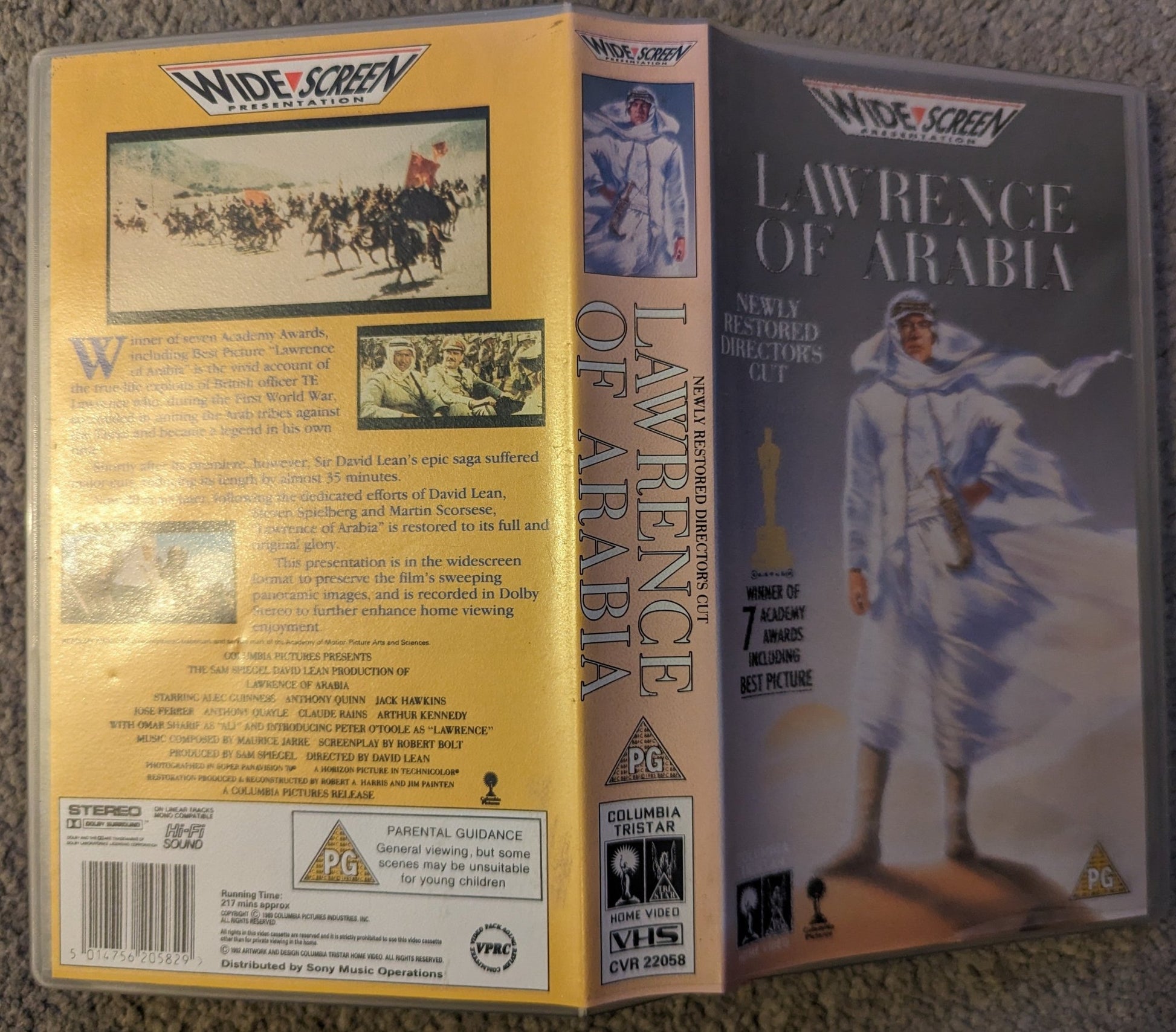 Lawrence Of Arabia (1962) VHS Video Wide - screen - Flippin Retro Video Shop