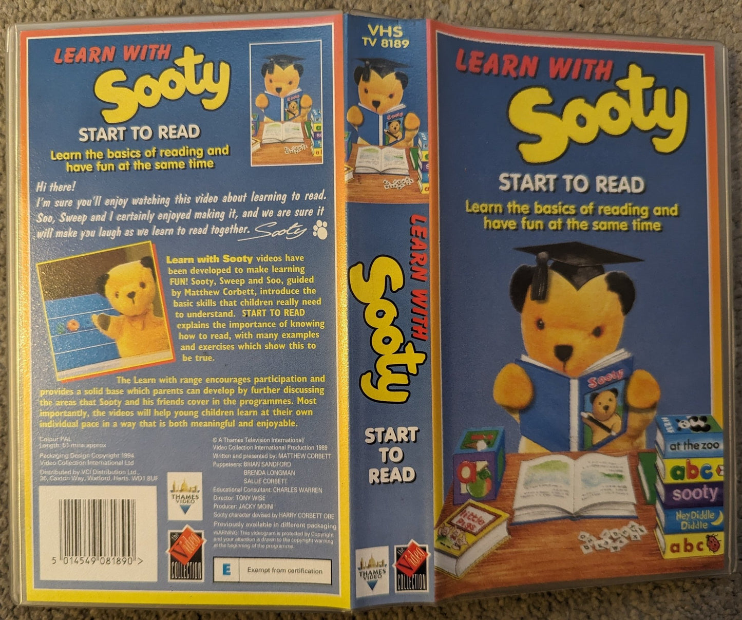 Learn With Sooty Start To Read VHS Video - Flippin Retro Video Shop