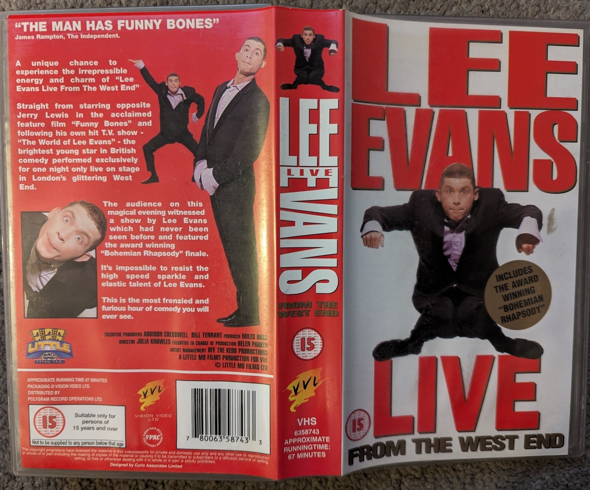 Lee Evans Live VHS Video - Flippin Retro Video Shop