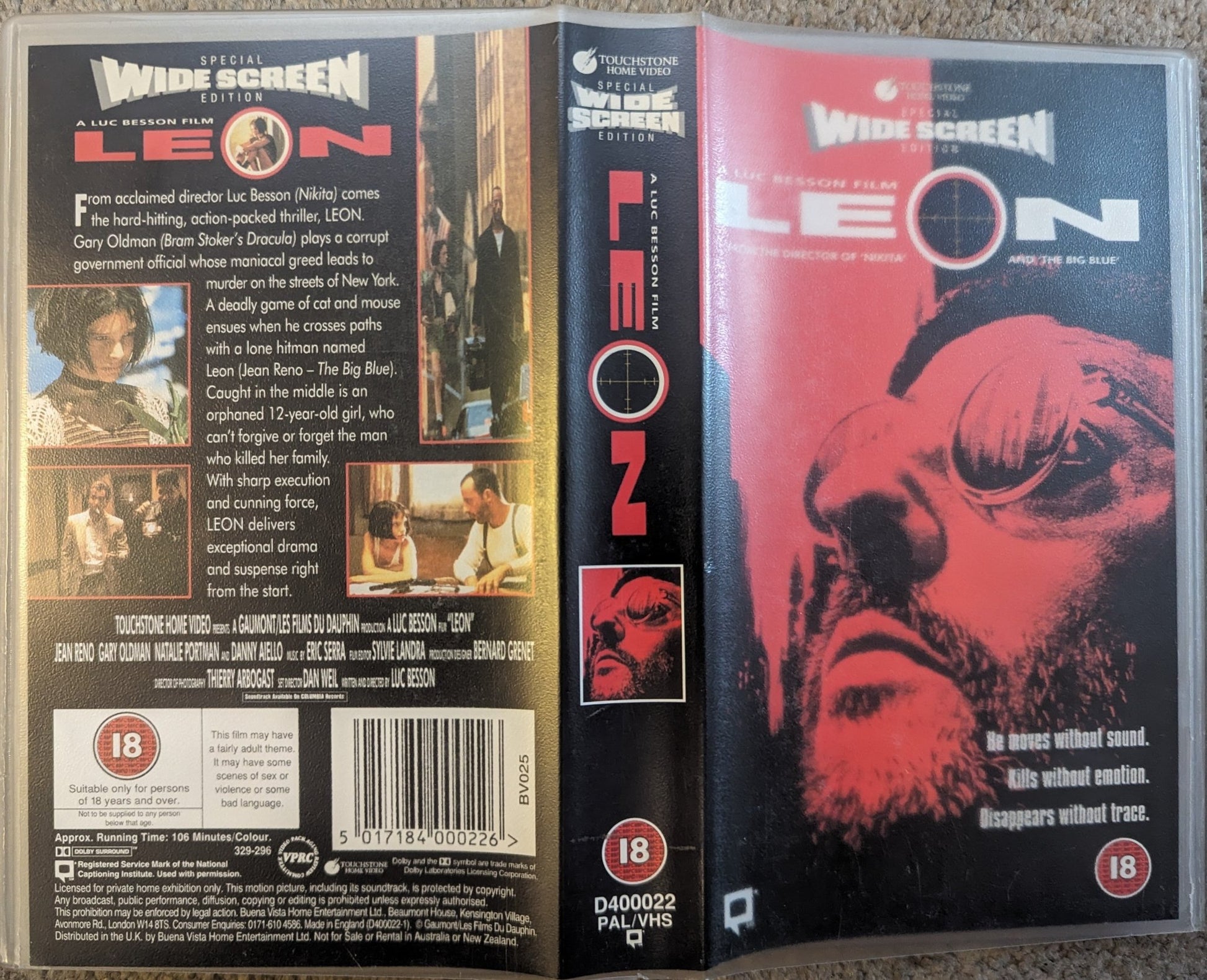 Leon The Professional (1994) VHS Video Wide - screen - Flippin Retro Video Shop