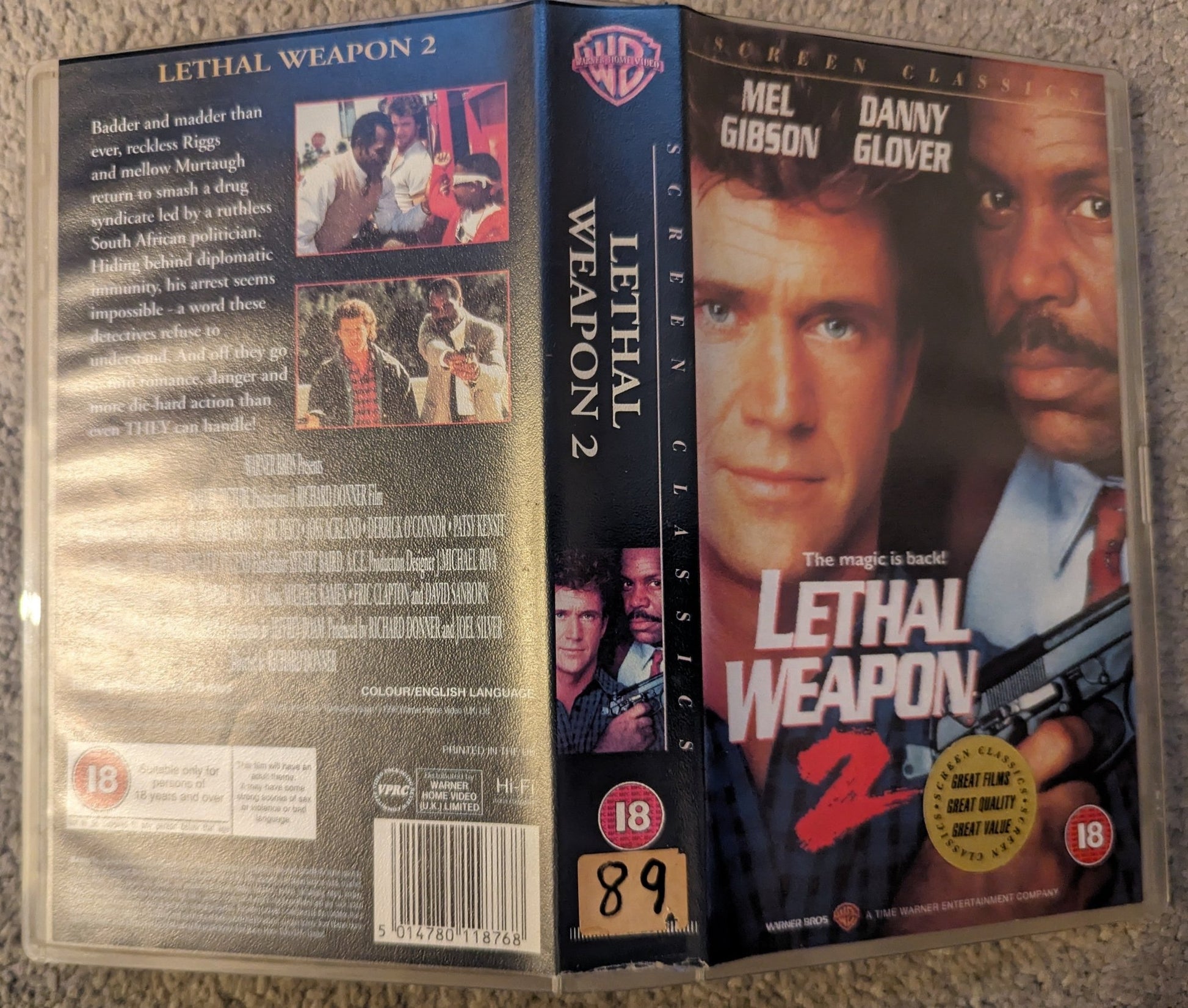 Lethal Weapon 2 (1989) VHS Video - Flippin Retro Video Shop