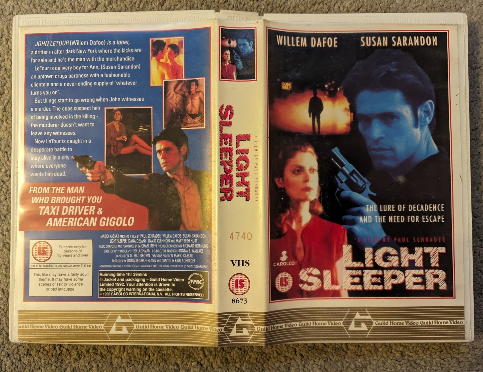 Light Sleeper (1992) VHS Video Ex Rental - Flippin Retro Video Shop