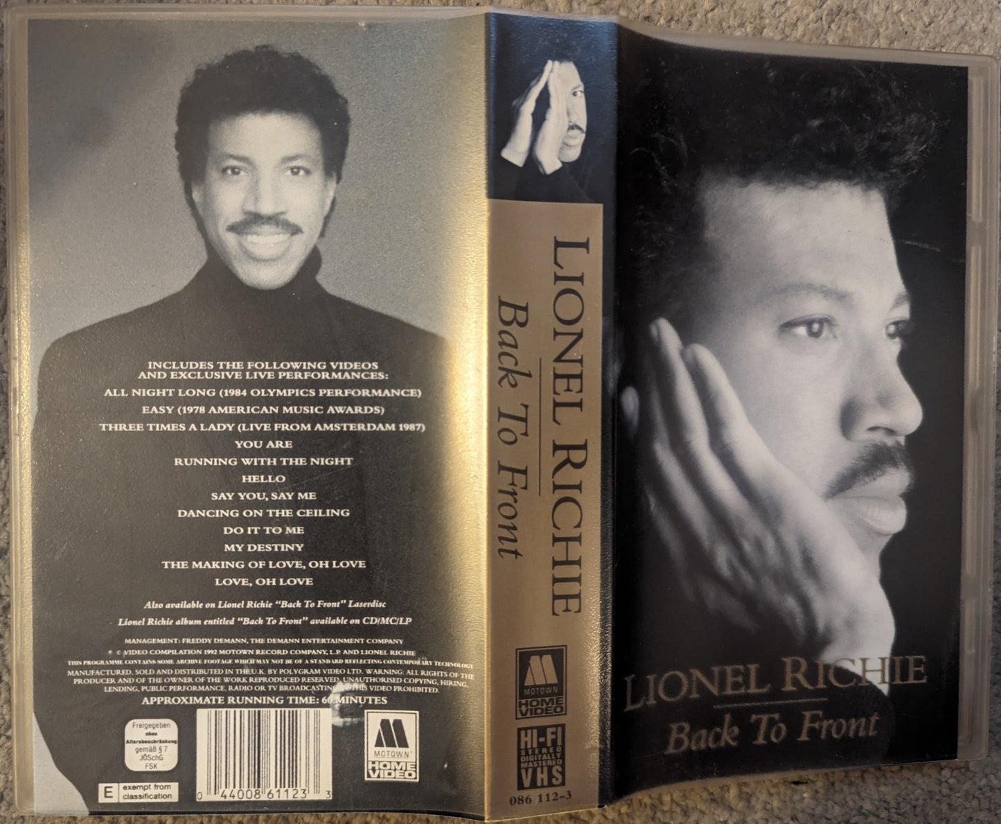 Lionel Richie Back To Front VHS Video - Flippin Retro Video Shop