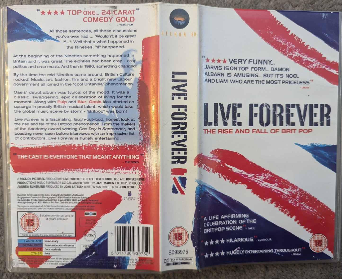 Live Forever The Rise and Fall Of British Pop VHS Video *Sealed* - Flippin Retro Video Shop